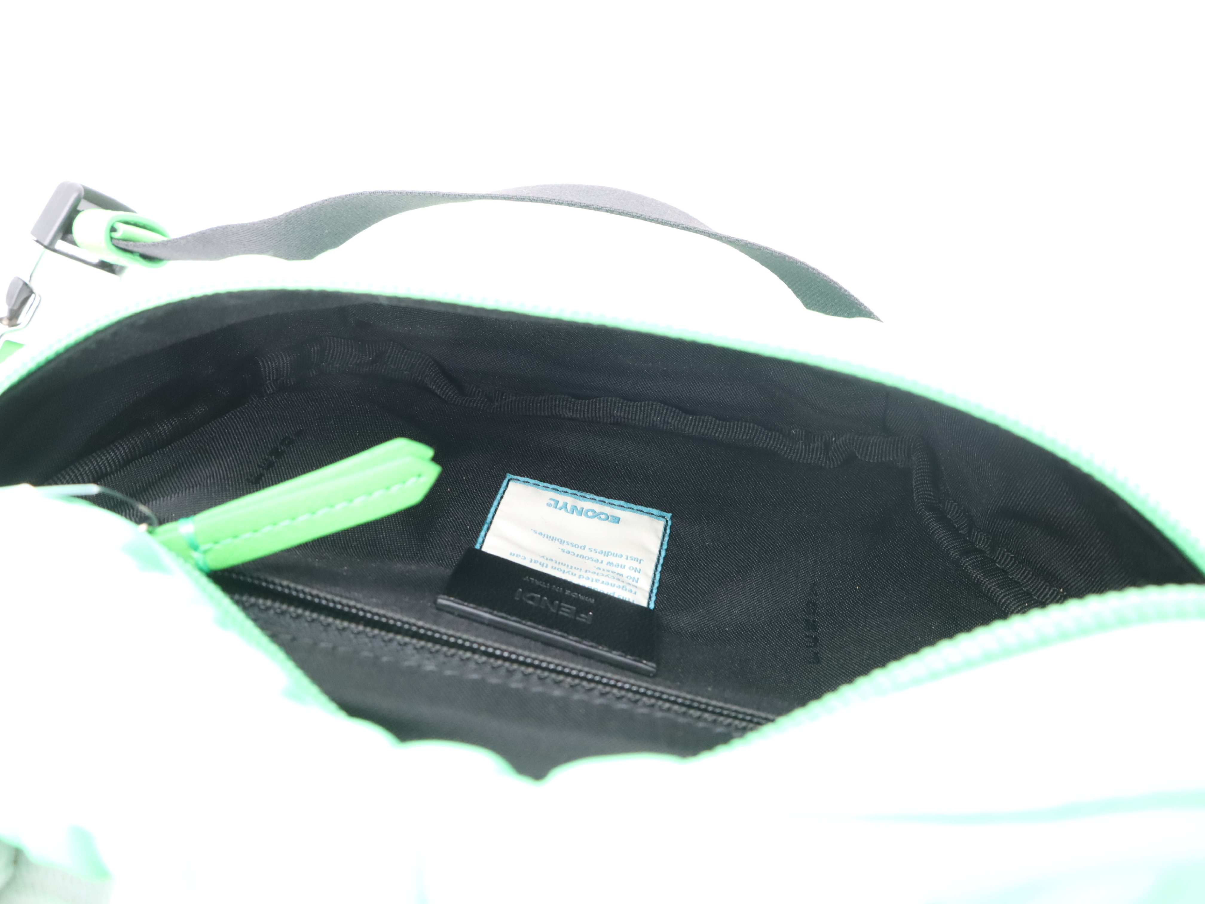 7VB011 Nylon Zucca Pattern Belt Bag Green Waist Bag — view 11