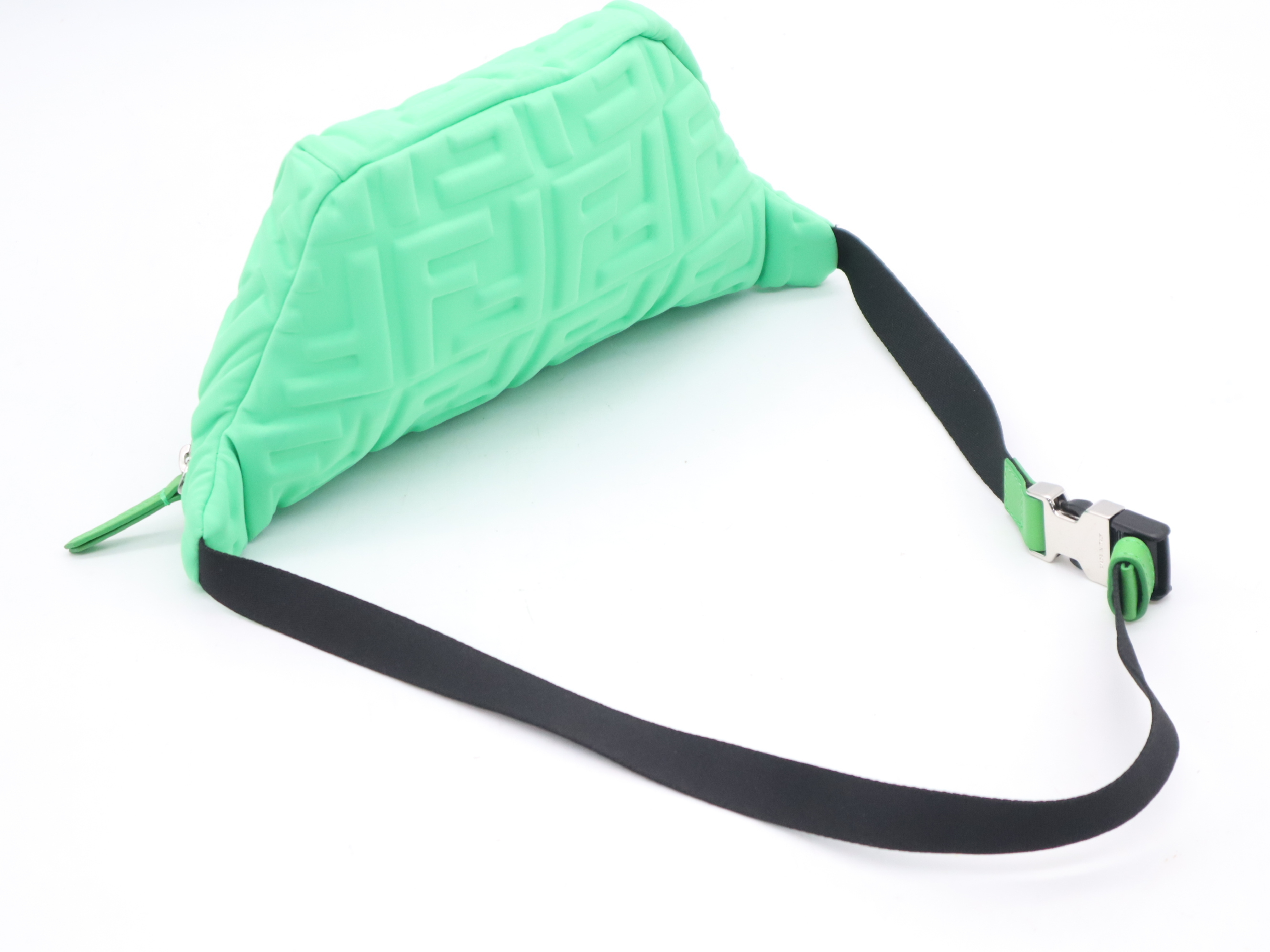 7VB011 Nylon Zucca Pattern Belt Bag Green Waist Bag — view 6