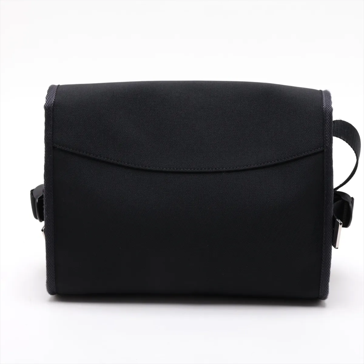 Logo Canvas Shoulder Bag, Black — view 2