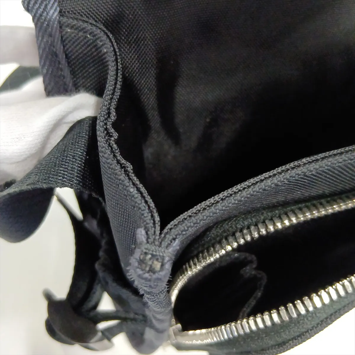 Logo Canvas Shoulder Bag, Black — view 11