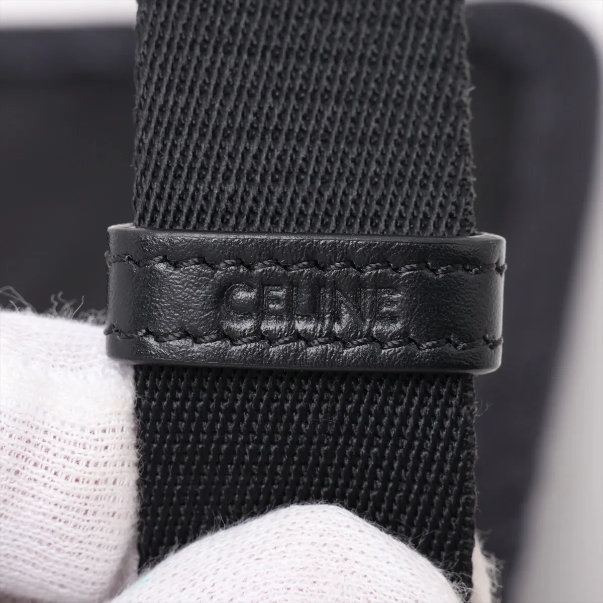 Logo Canvas Shoulder Bag, Black — view 8