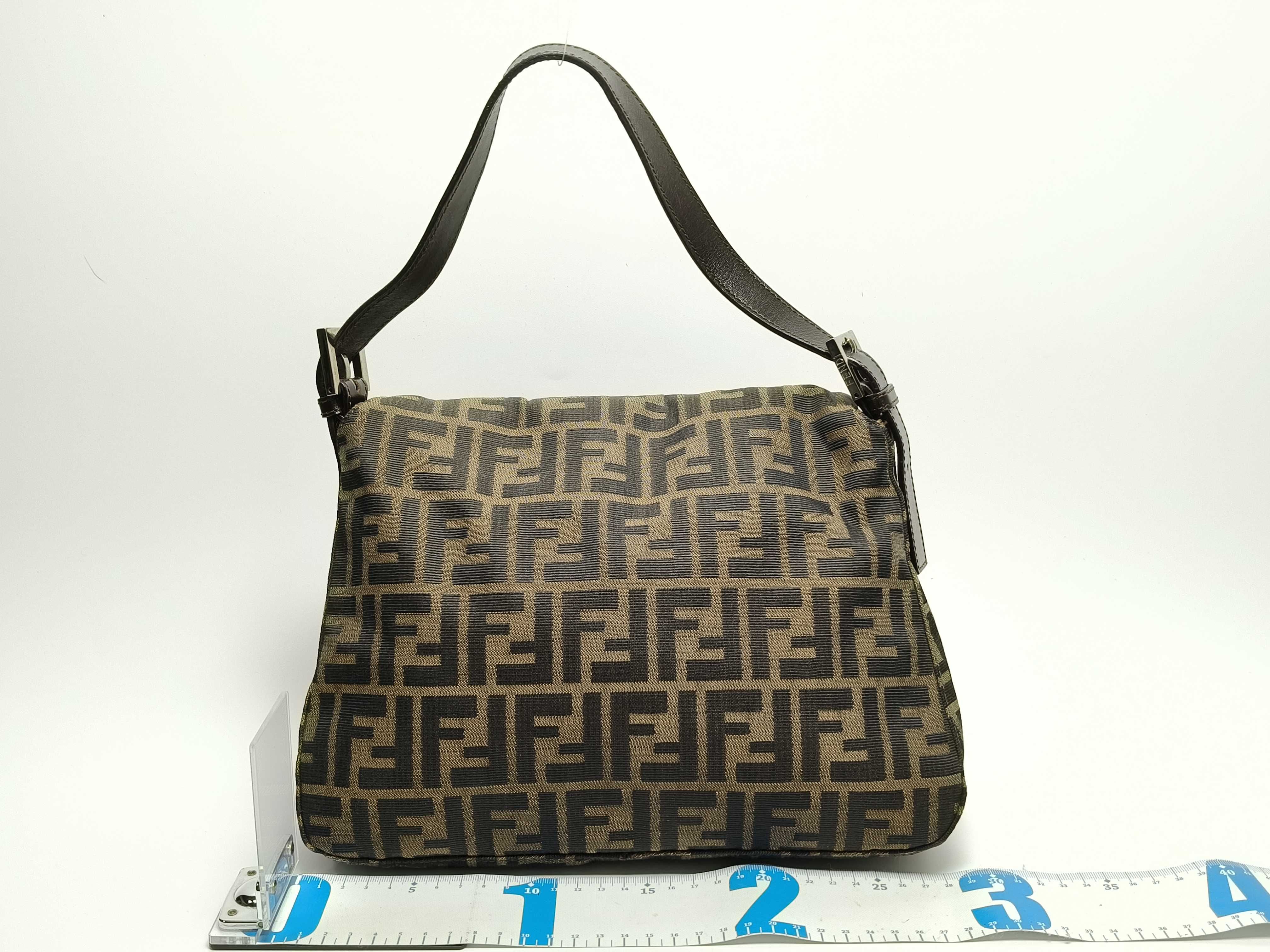 Zucca pattern Fendi Zucca handbag Mamma Bucket brown shoulder bag — view 2