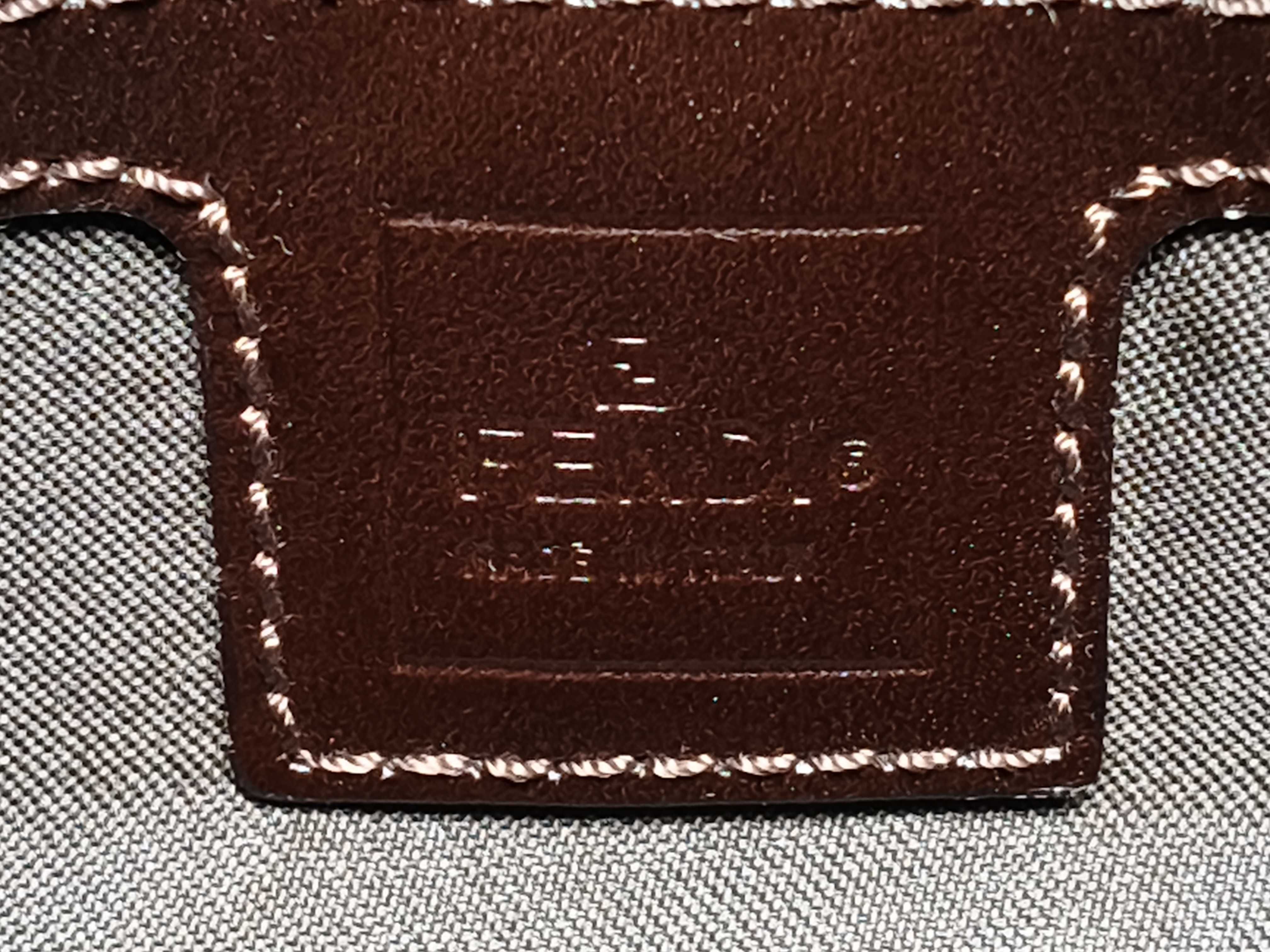 Zucca pattern Fendi Zucca handbag Mamma Bucket brown shoulder bag — view 12
