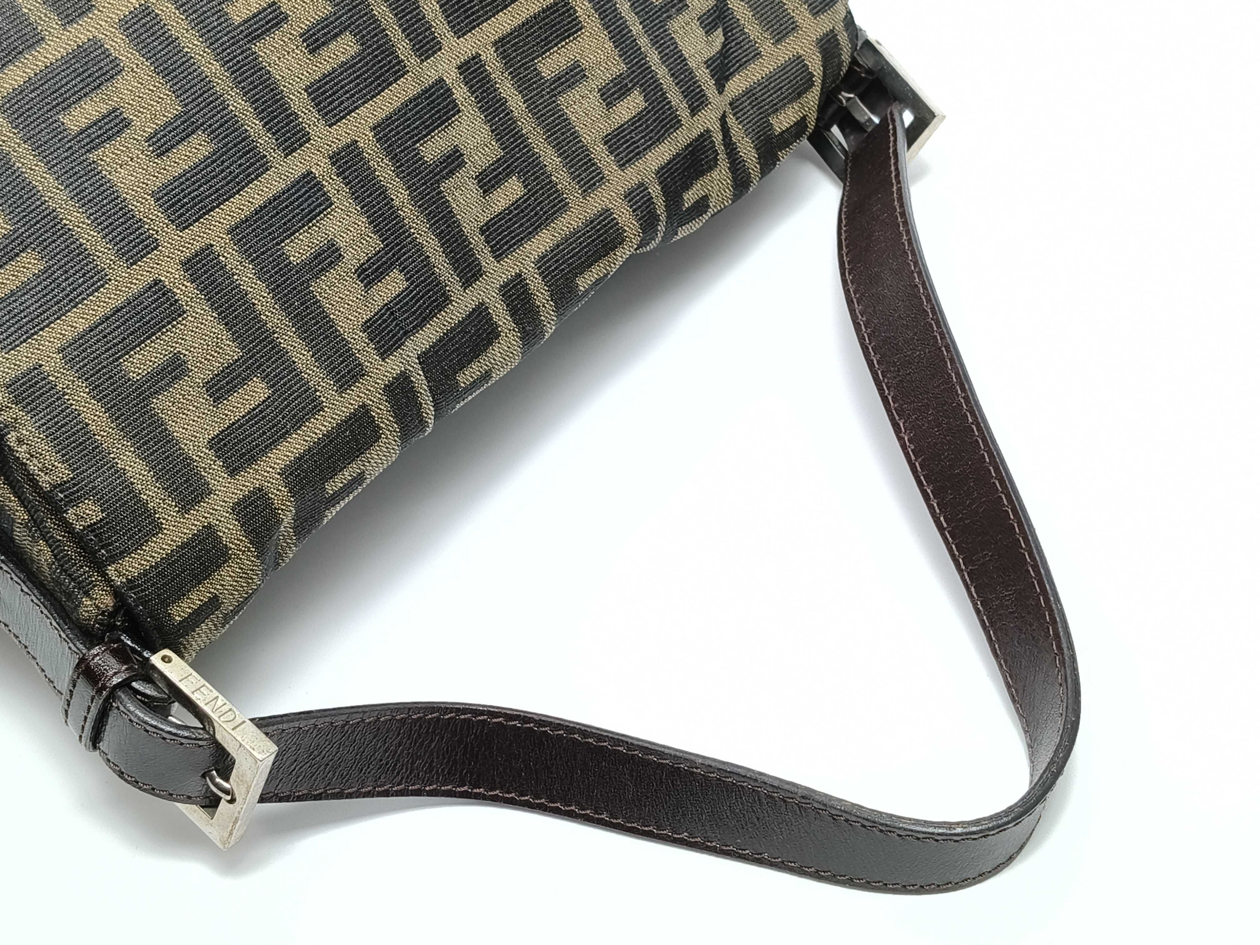 Zucca pattern Fendi Zucca handbag Mamma Bucket brown shoulder bag — view 3