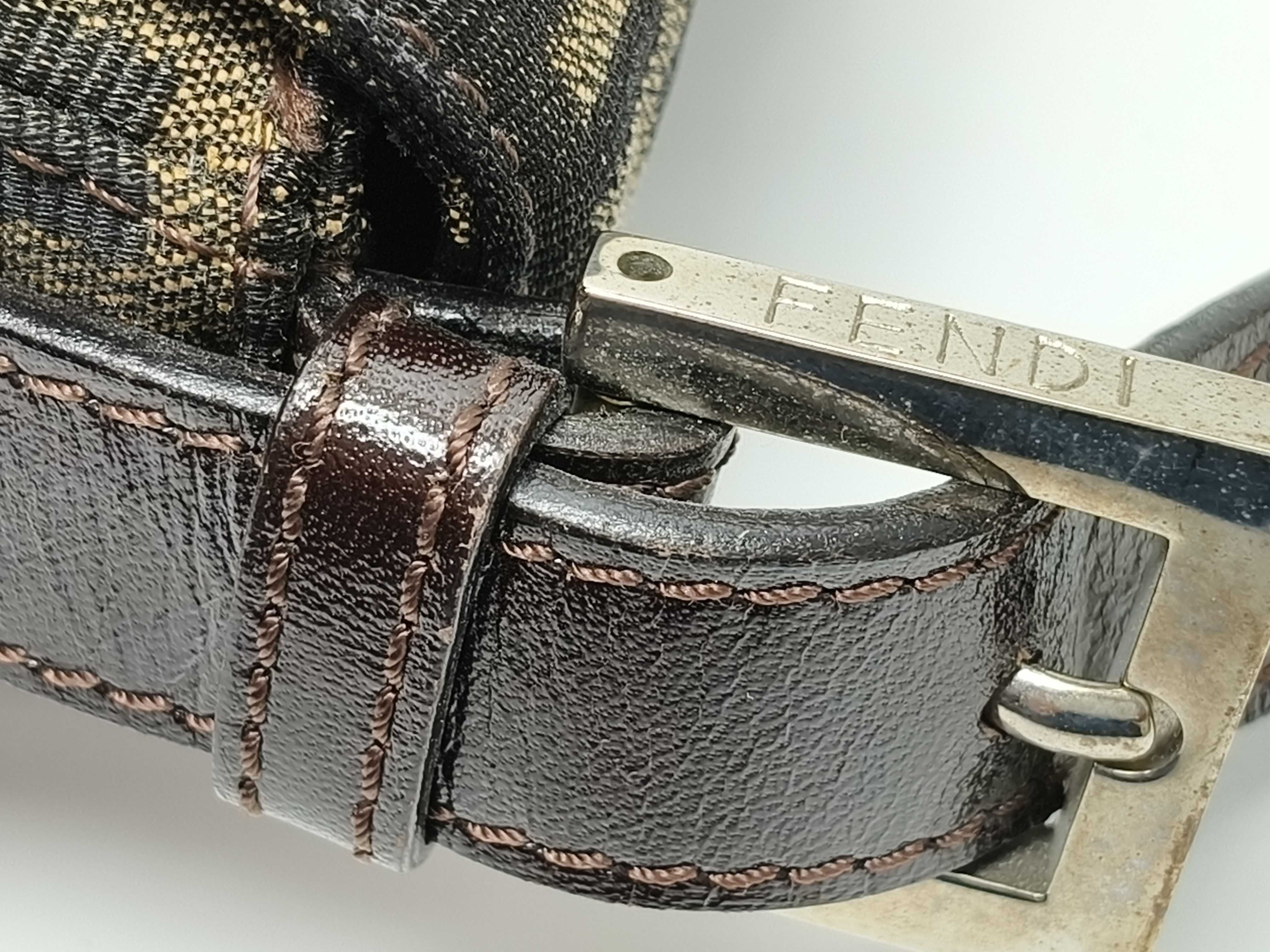 Zucca pattern Fendi Zucca handbag Mamma Bucket brown shoulder bag — view 5