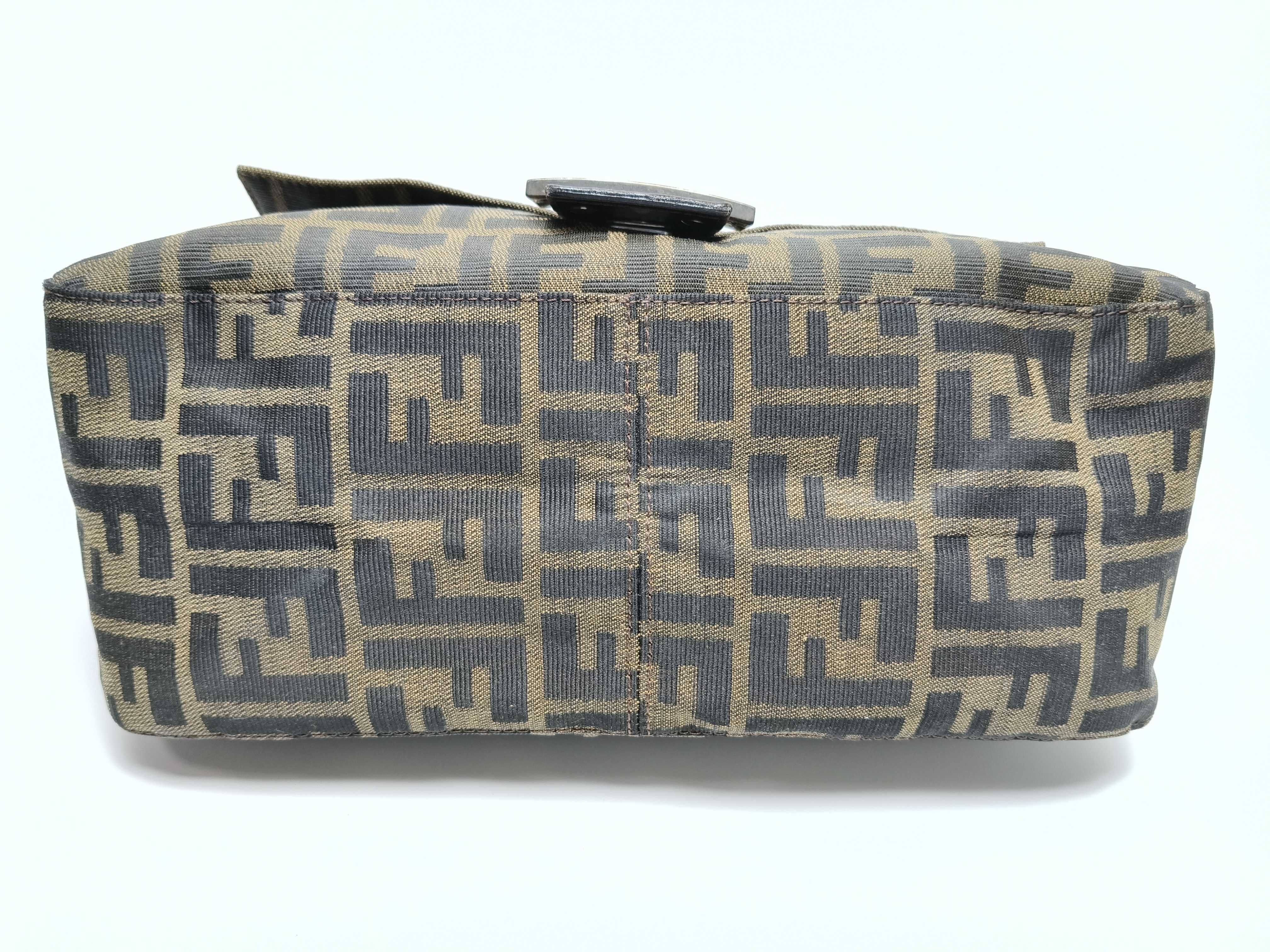 Zucca pattern Fendi Zucca handbag Mamma Bucket brown shoulder bag — view 7