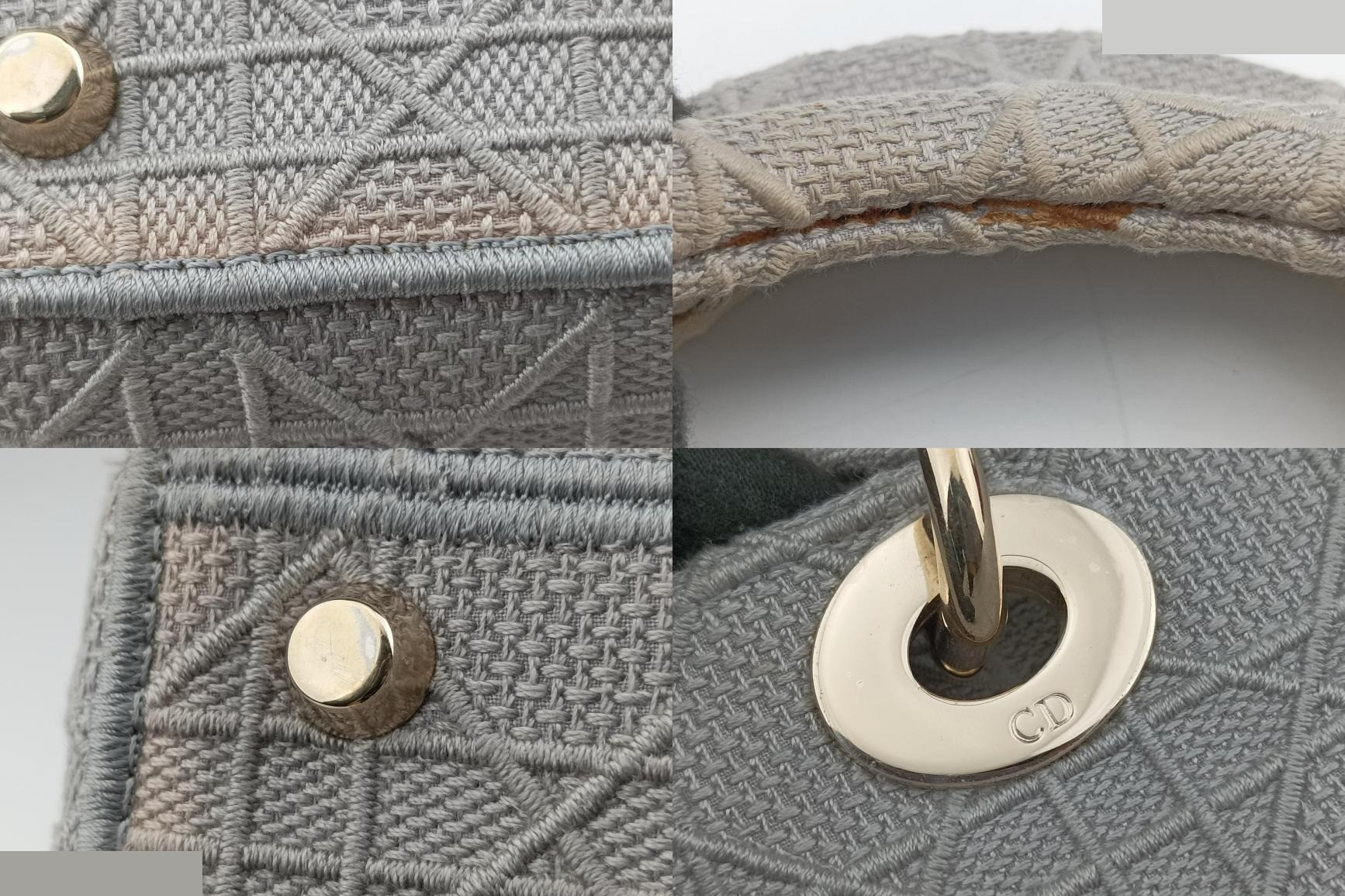 Lady Dior D-lite Jacquard Gray — view 11