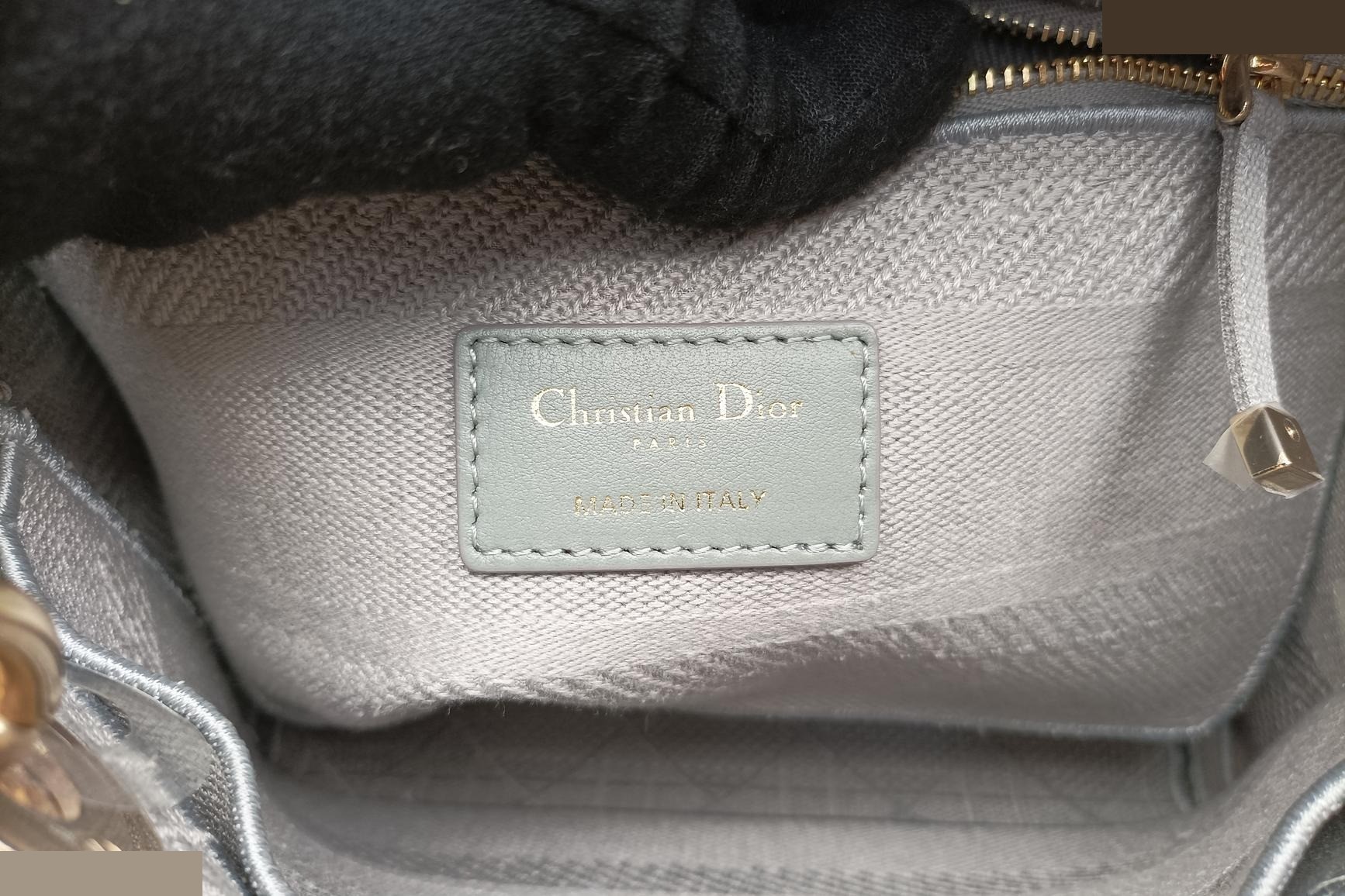 Lady Dior D-lite Jacquard Gray — view 7
