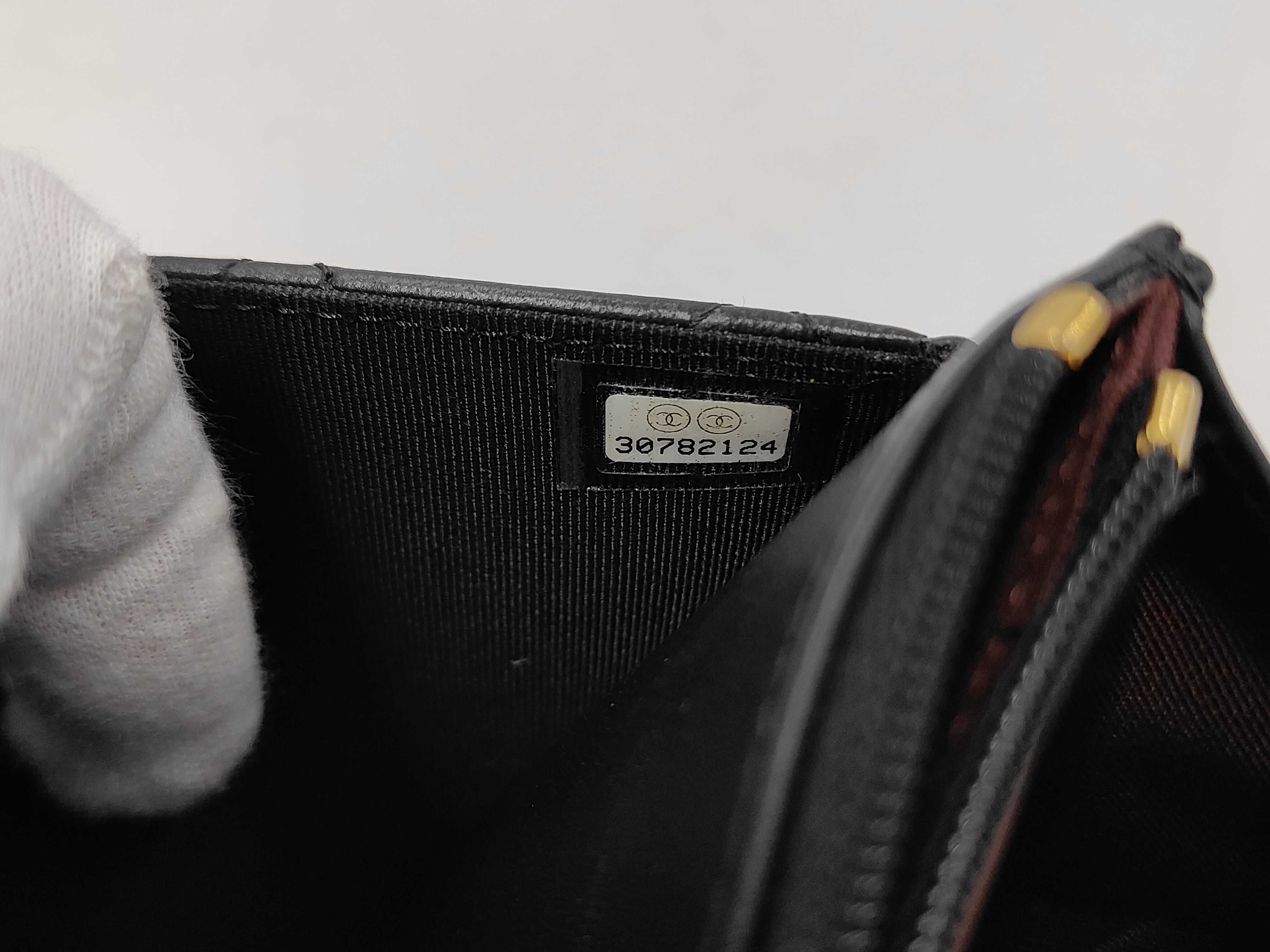 Matelassé Chain Wallet WOC Black Lambskin Gold Hardware Bag — view 12