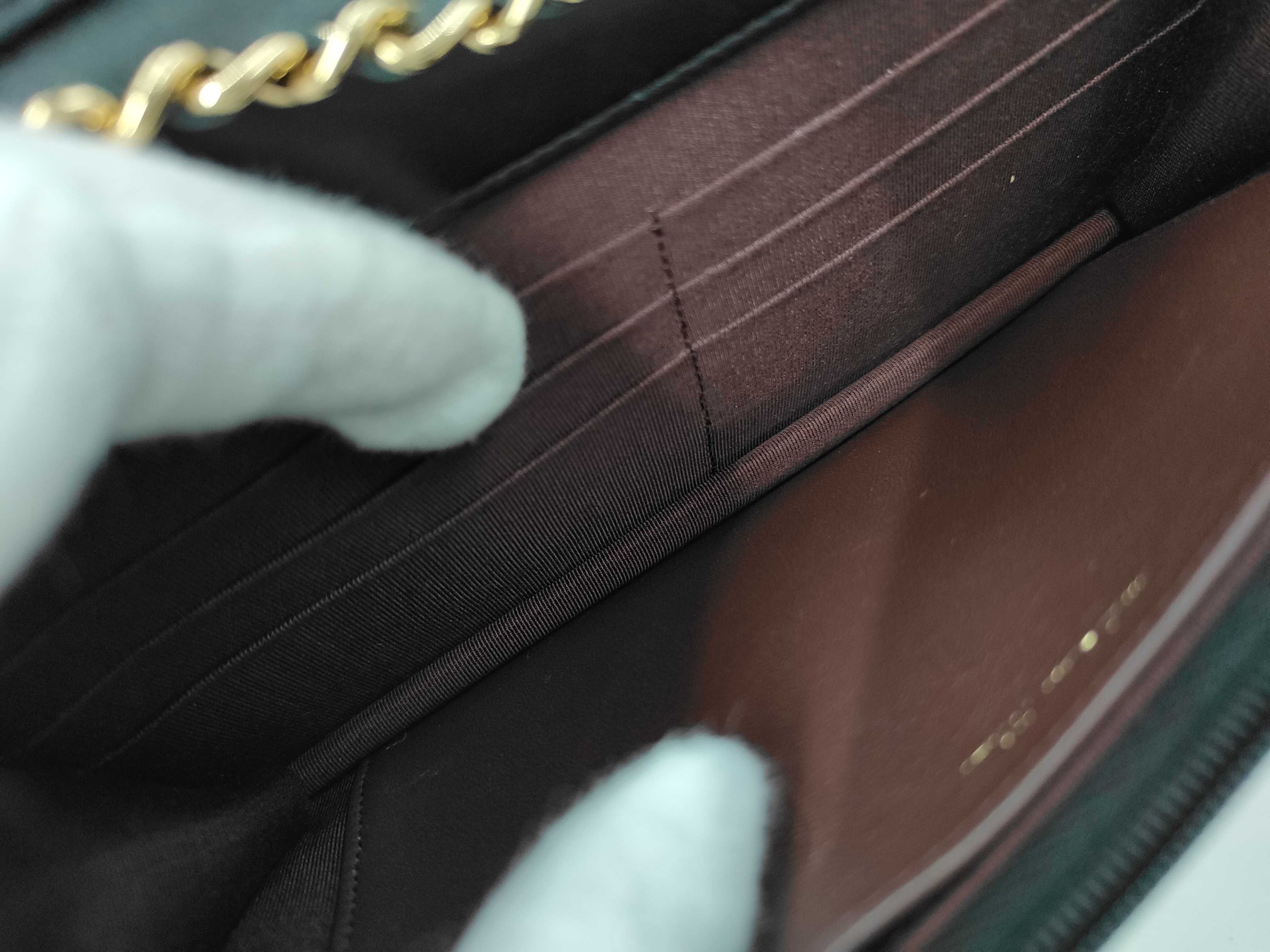 Matelassé Chain Wallet WOC Black Lambskin Gold Hardware Bag — view 9