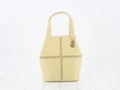 Crocodile embossed handbag