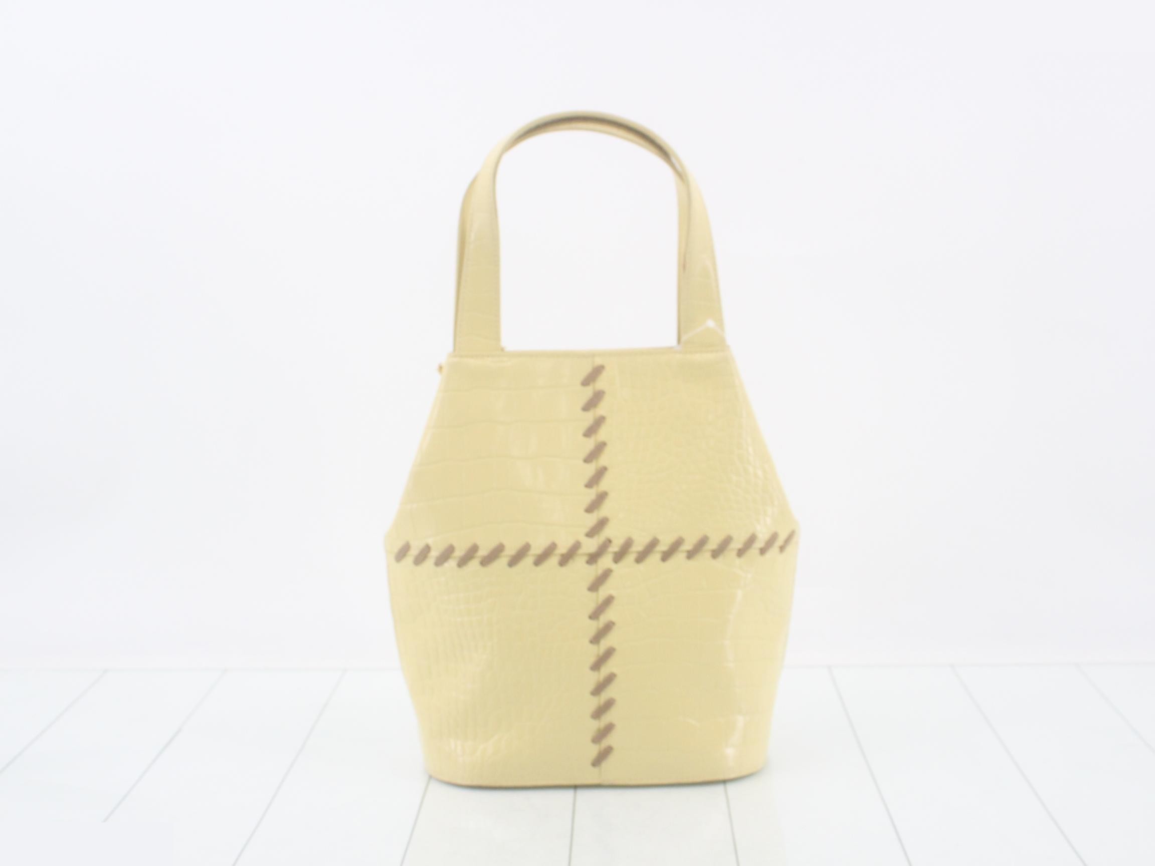 Crocodile embossed handbag — view 2