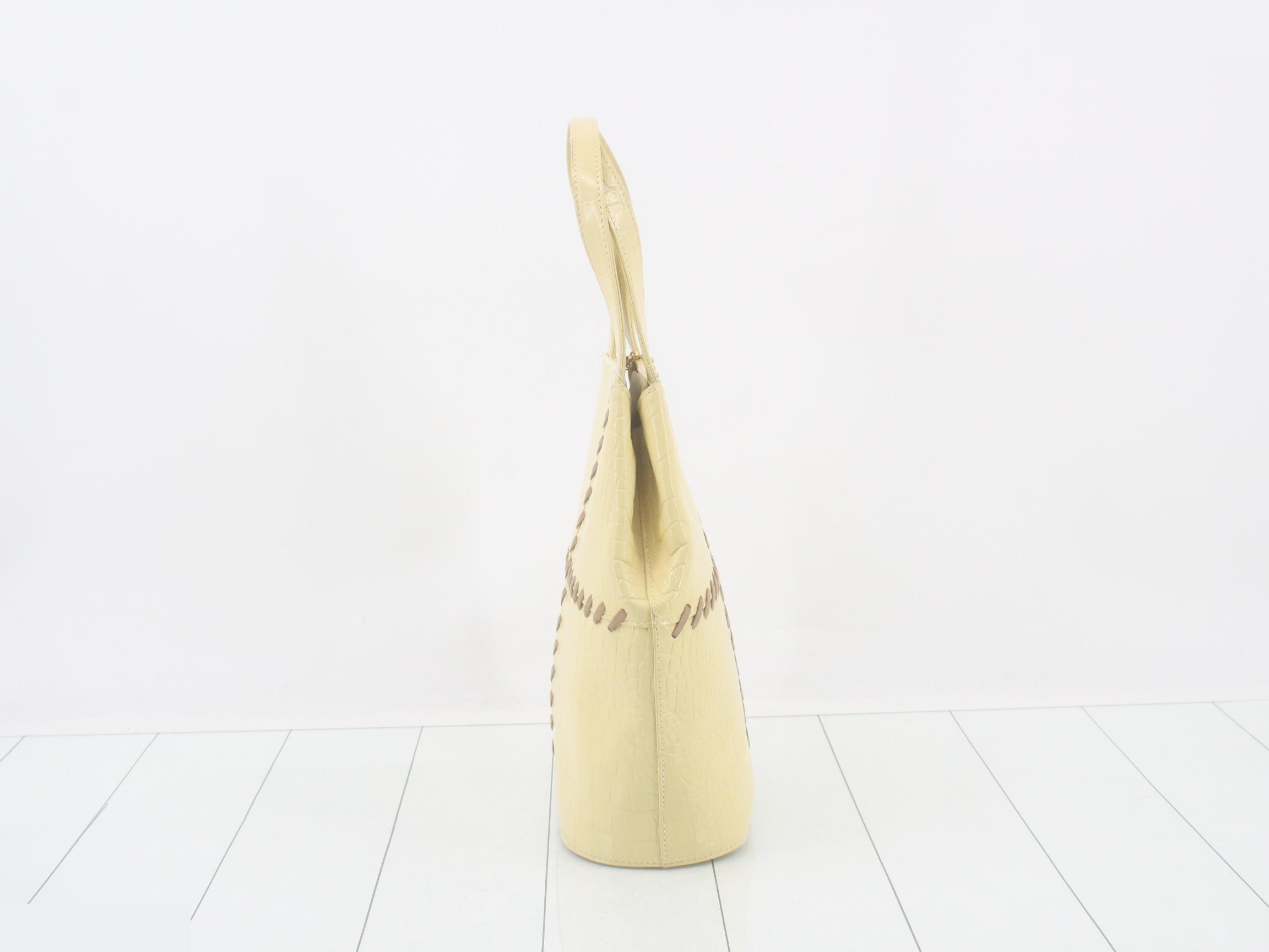 Crocodile embossed handbag — view 4