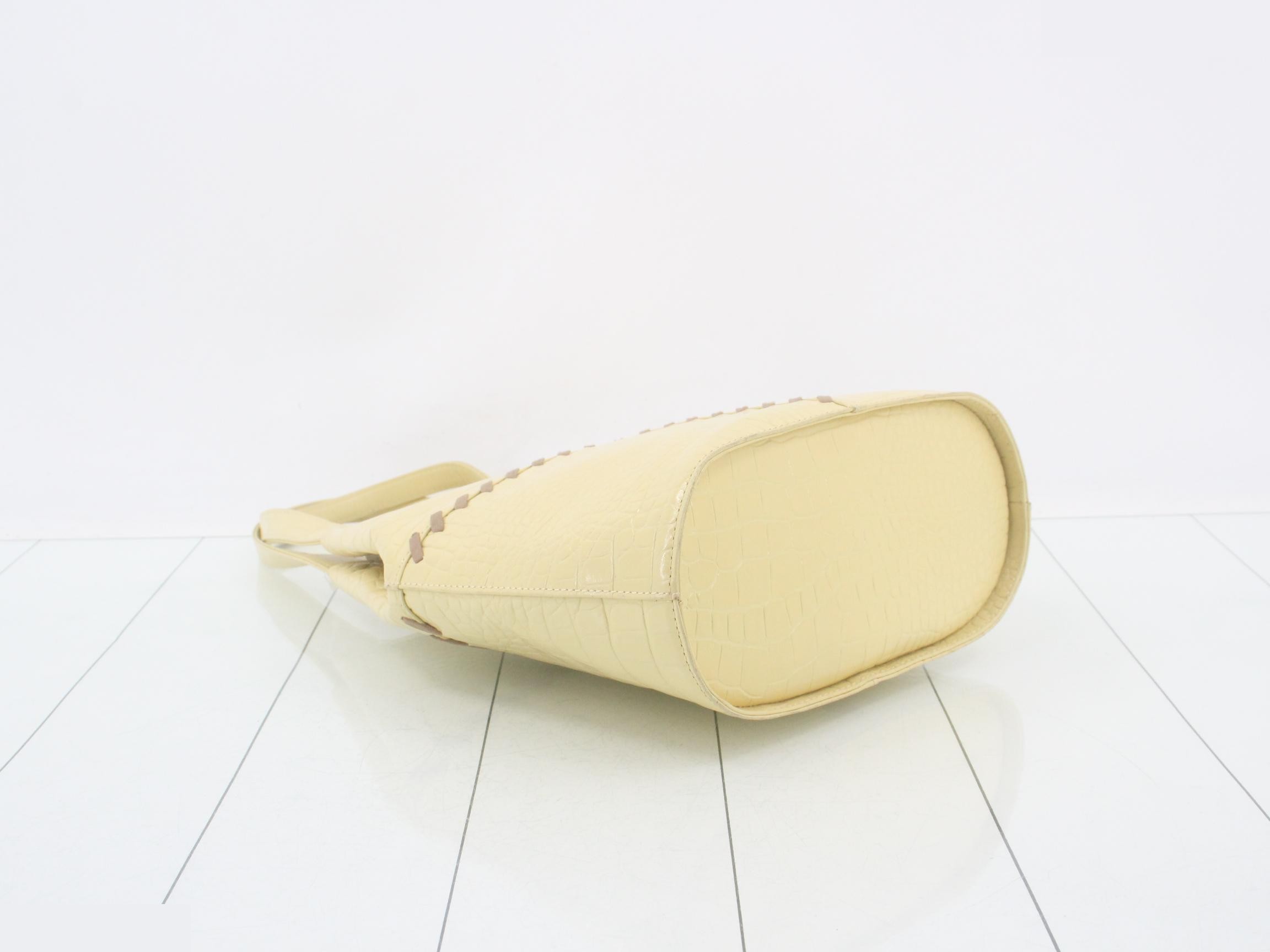 Crocodile embossed handbag — view 5