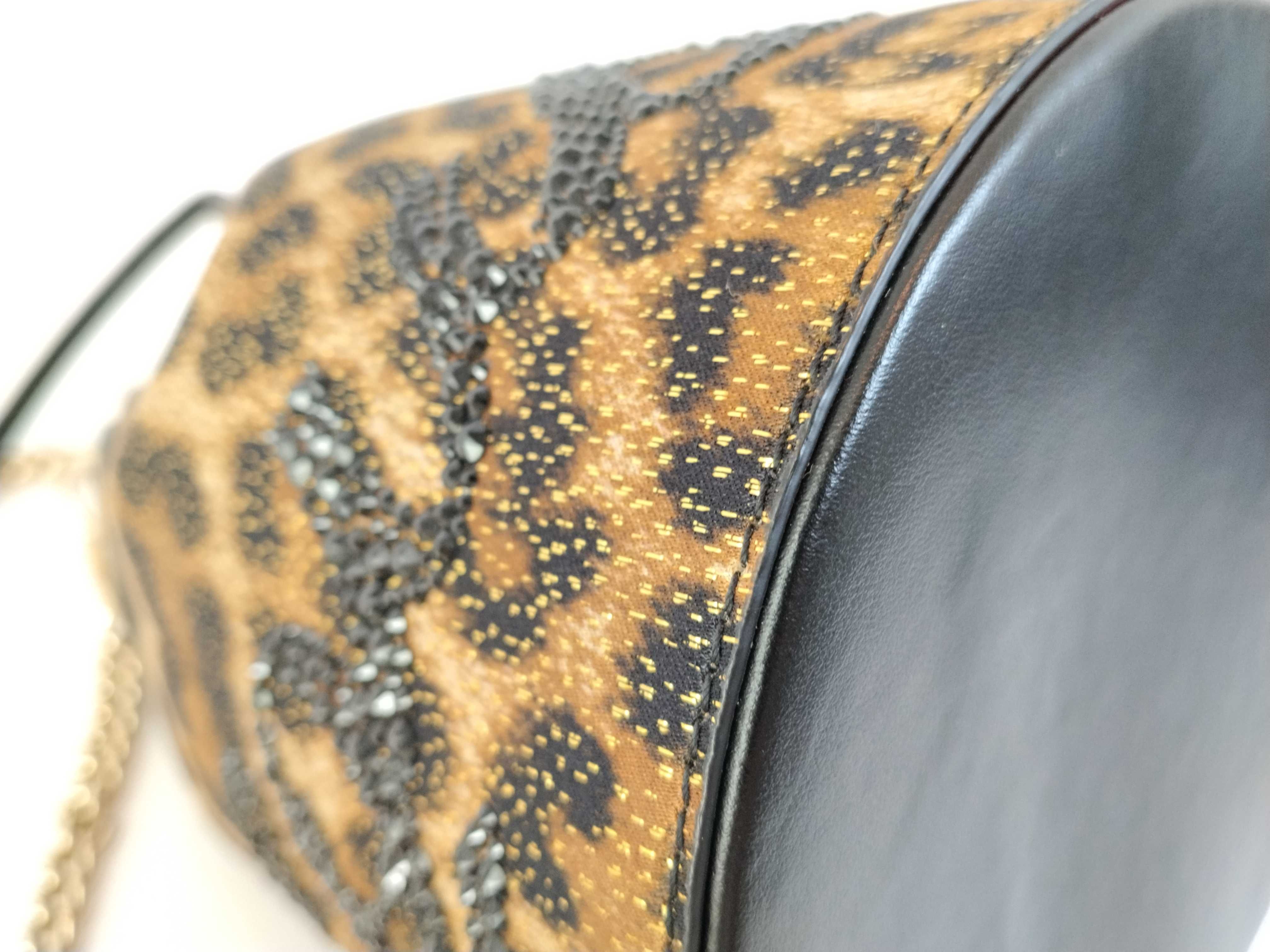 Marie Jane Mini Bucket Chain Shoulder Bag, Leopard Print, W14cm (Shoulder Bag) — view 6