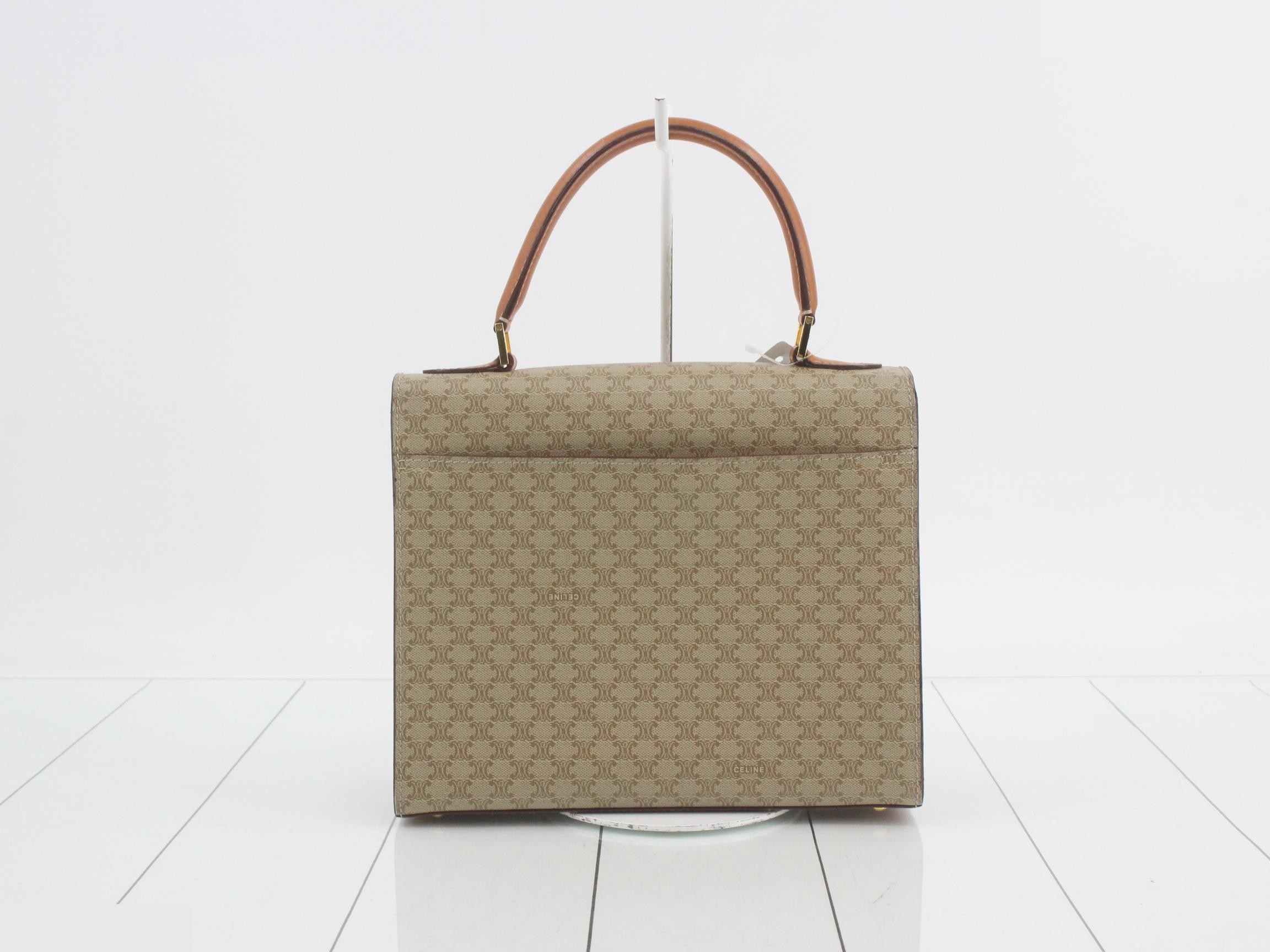 handbag for women, Macadam pattern, beige/brown, with logo. — view 2