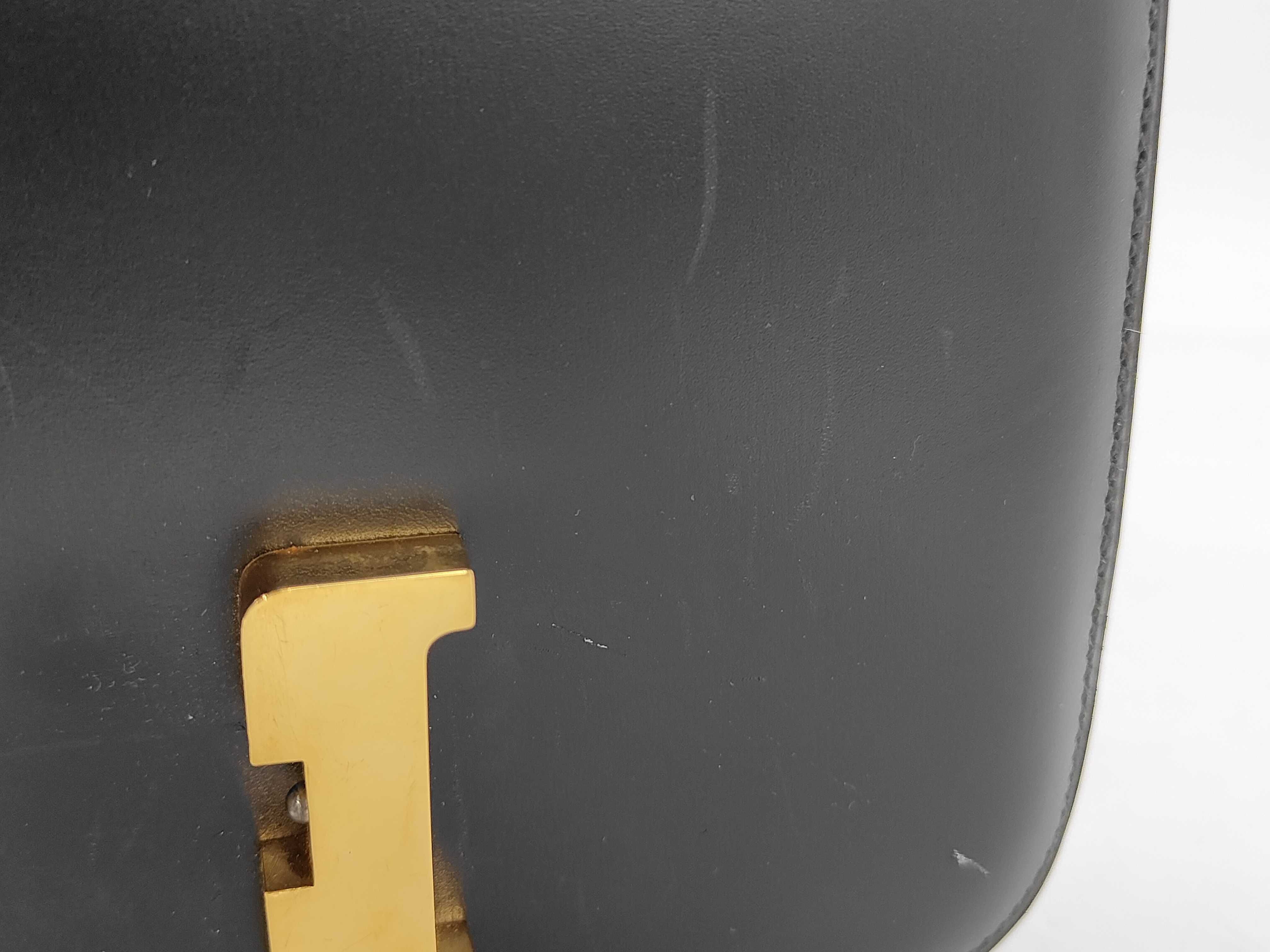 Constance 24 Box Calf Black Shoulder Bag (Y Stamp, Gold) — view 8