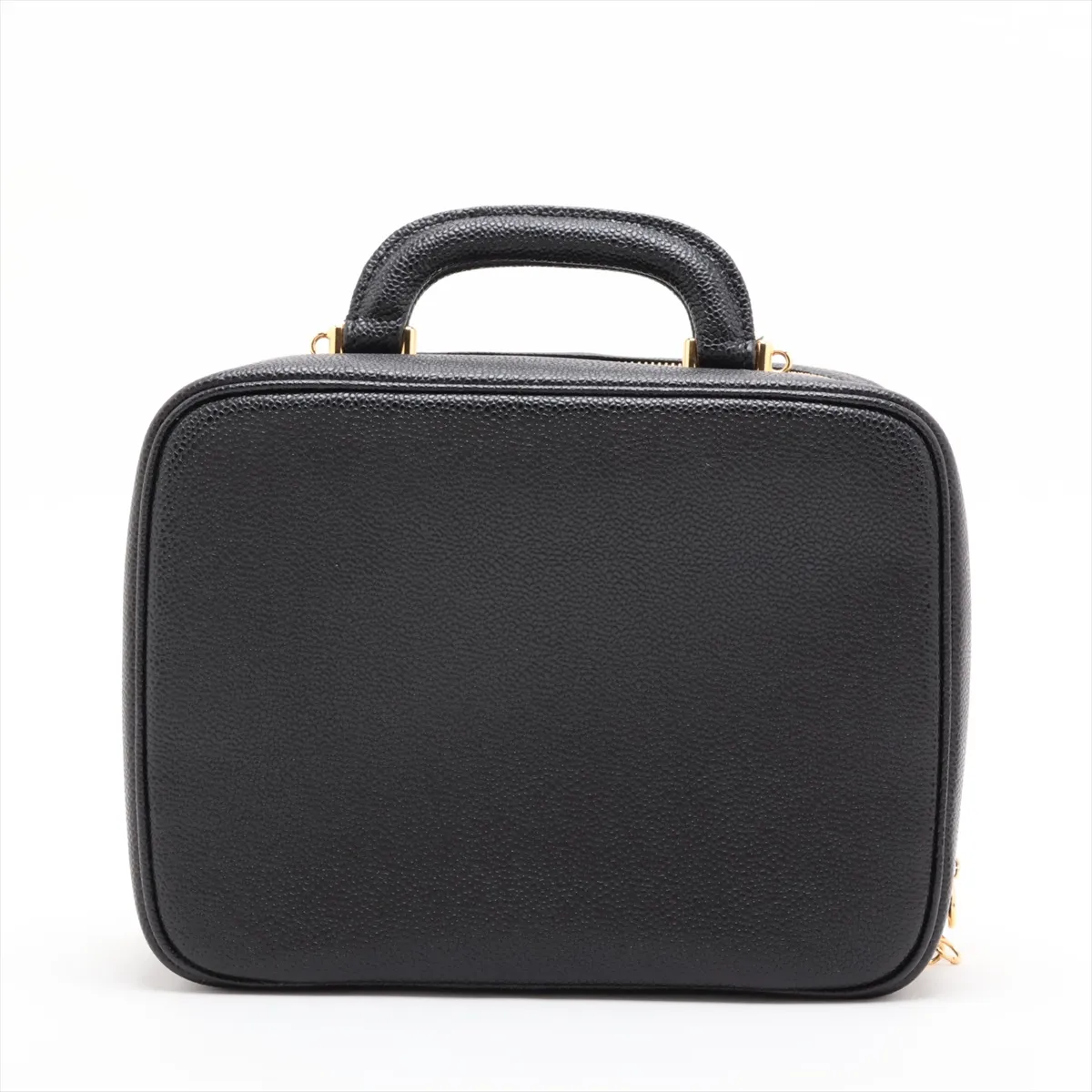 Coco Mark Caviar Skin Vanity Bag, Black with Gold Hardware, 5594338, Series 5 — view 2