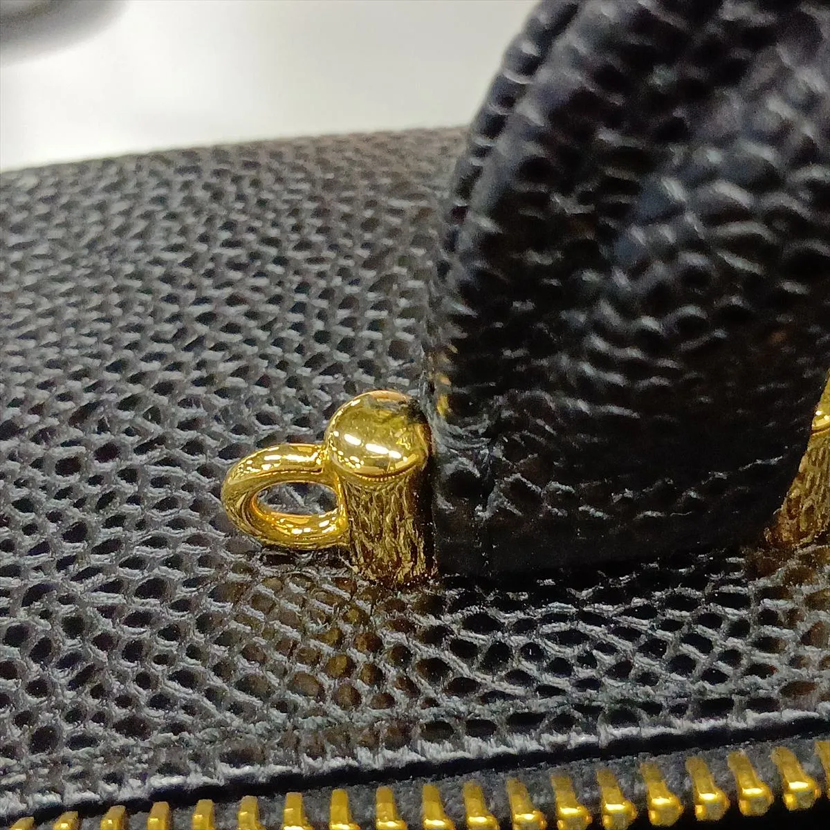 Coco Mark Caviar Skin Vanity Bag, Black with Gold Hardware, 5594338, Series 5 — view 12