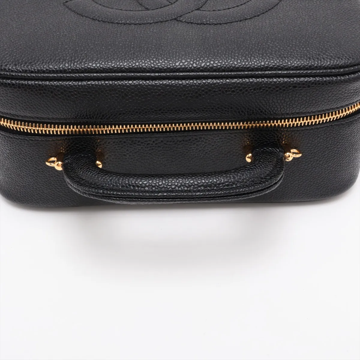 Coco Mark Caviar Skin Vanity Bag, Black with Gold Hardware, 5594338, Series 5 — view 5