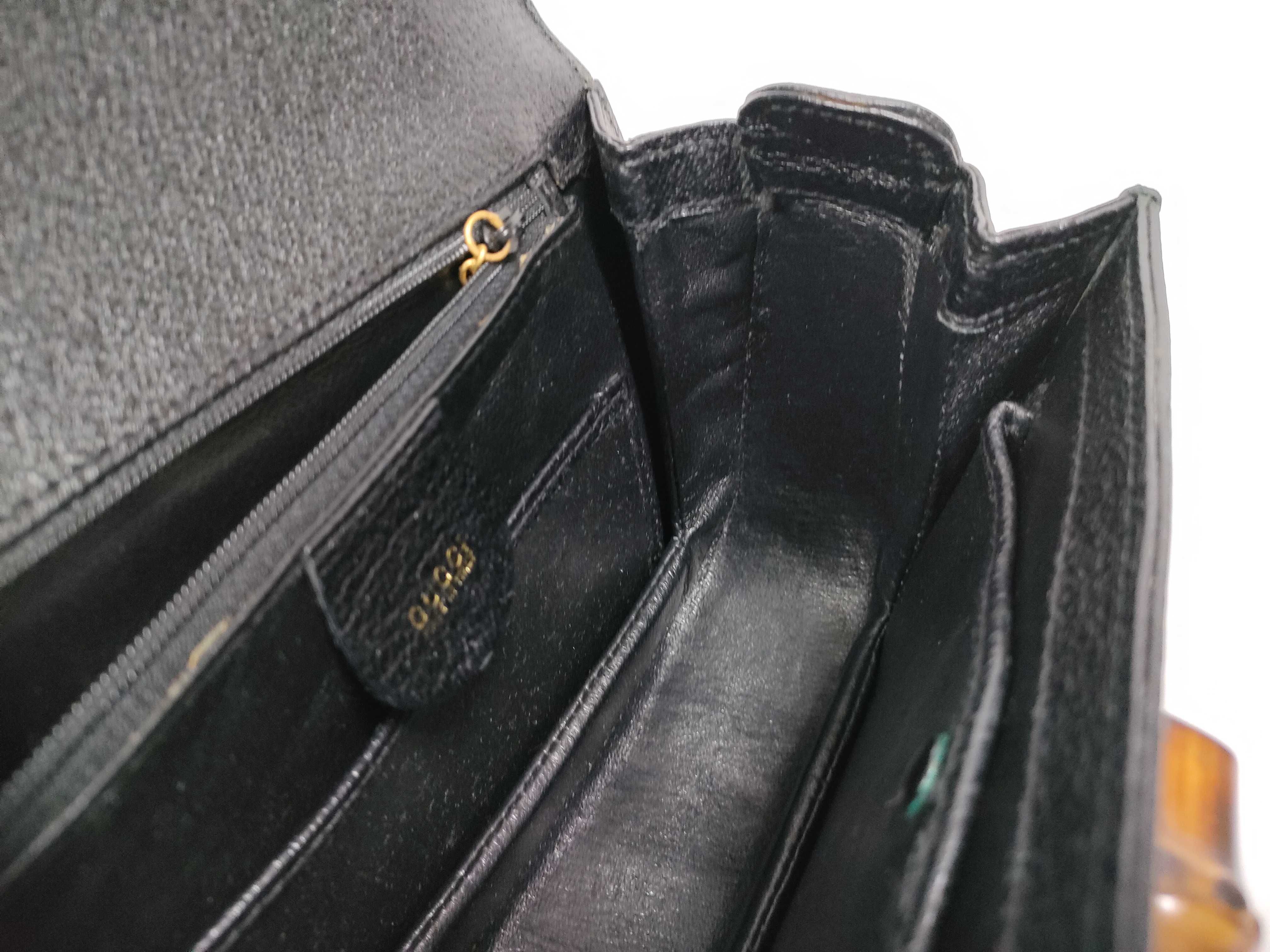 Bamboo Handbag, Leather, Black Handbag — view 14