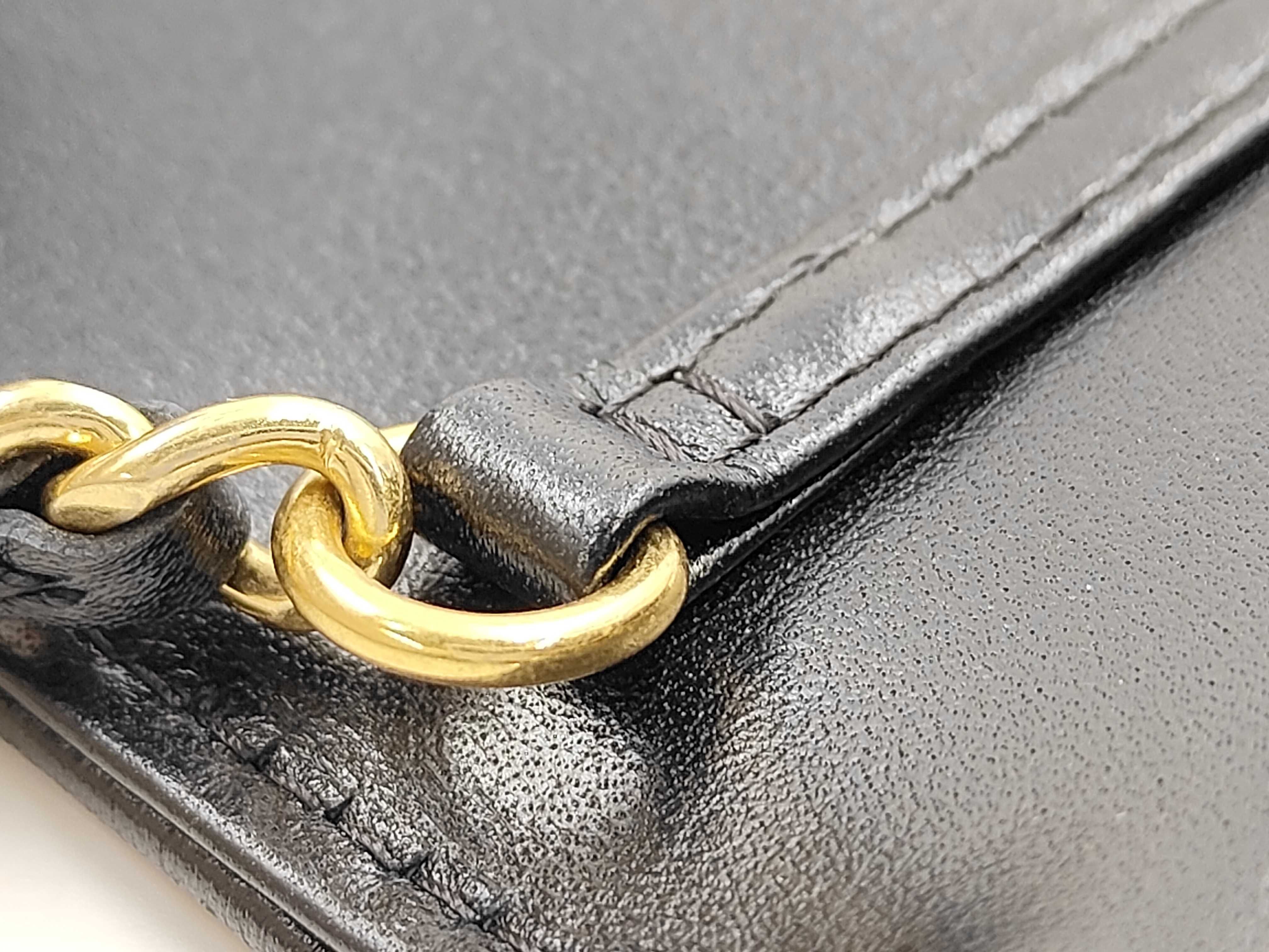 Mini Flap Chain Shoulder Bag, Black Lambskin, Rhinestone, Coco Mark, Gold Hardware. — view 5