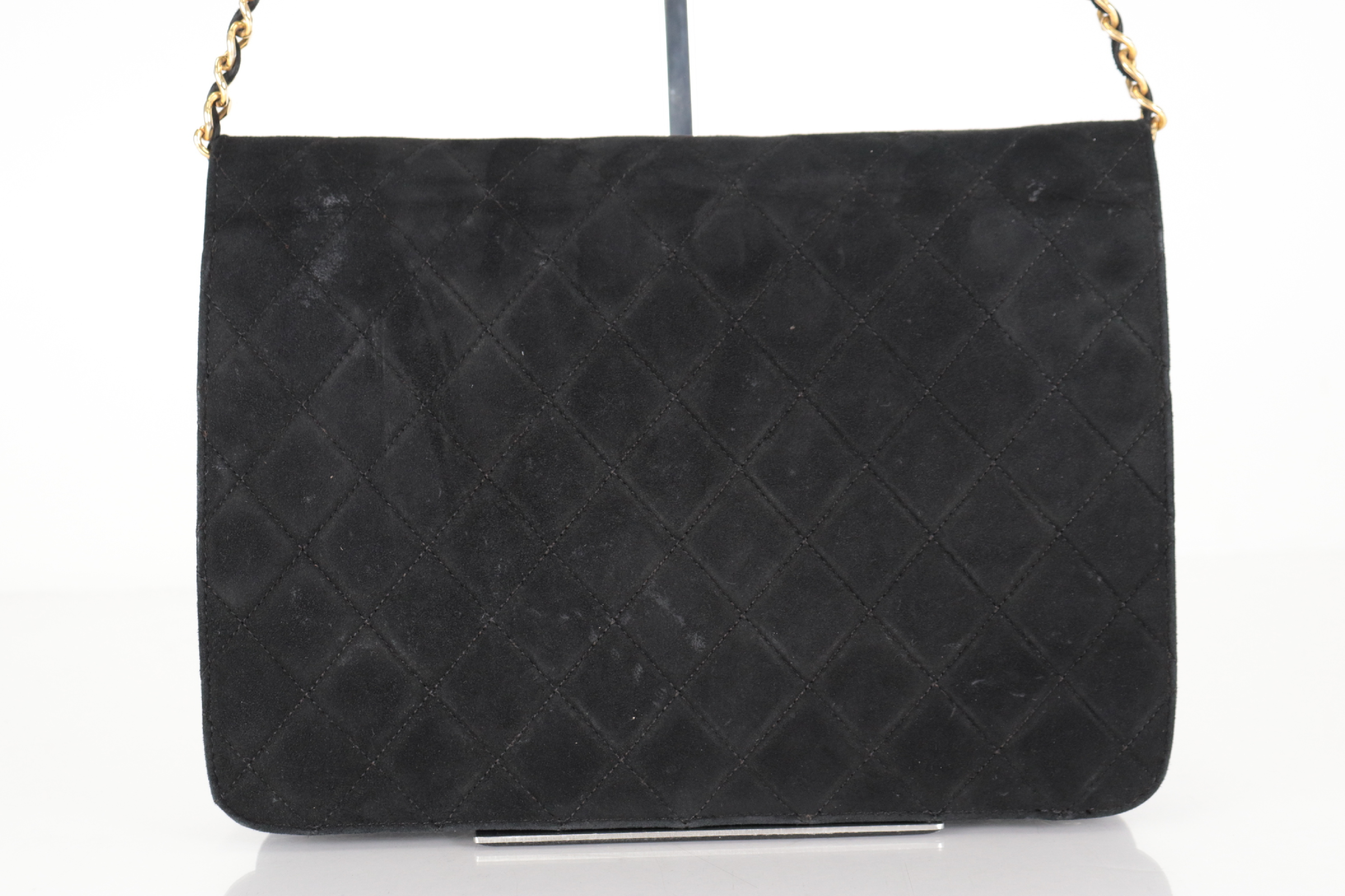 Push-Lock Suede Chain Shoulder Bag (Series 6) — view 3