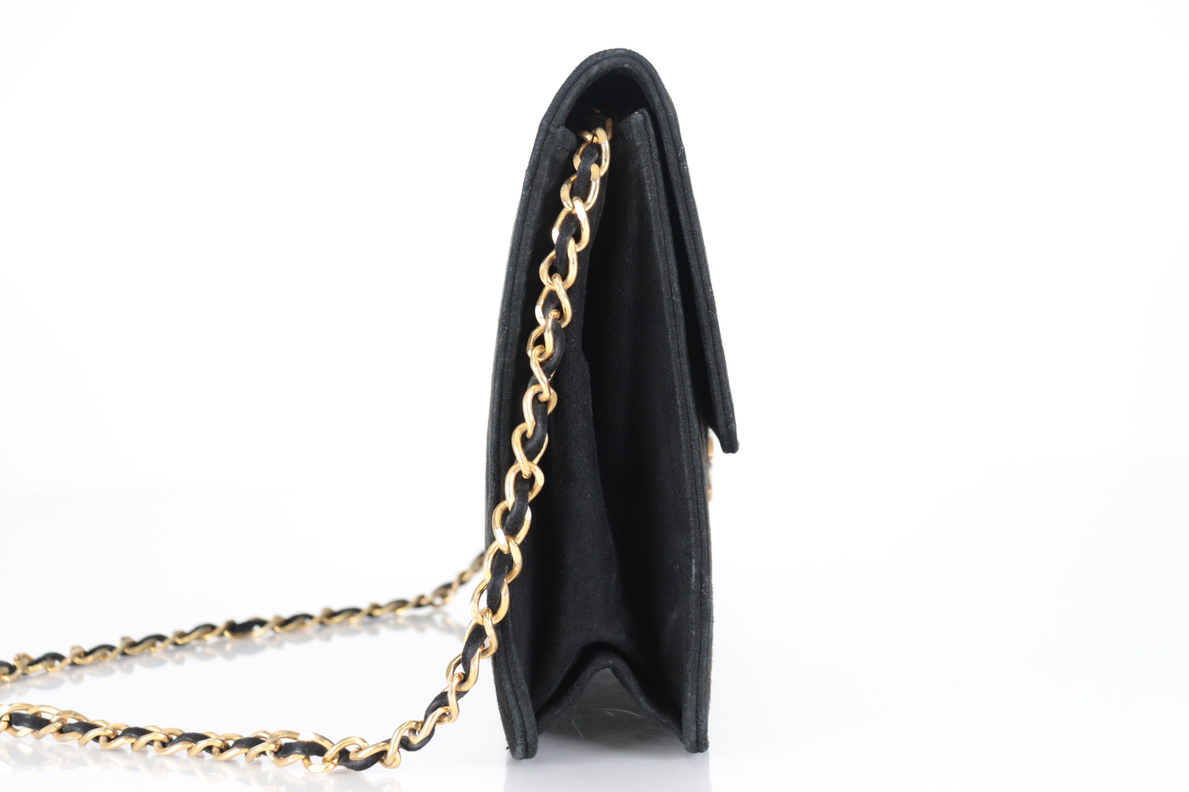 Push-Lock Suede Chain Shoulder Bag (Series 6) — view 5