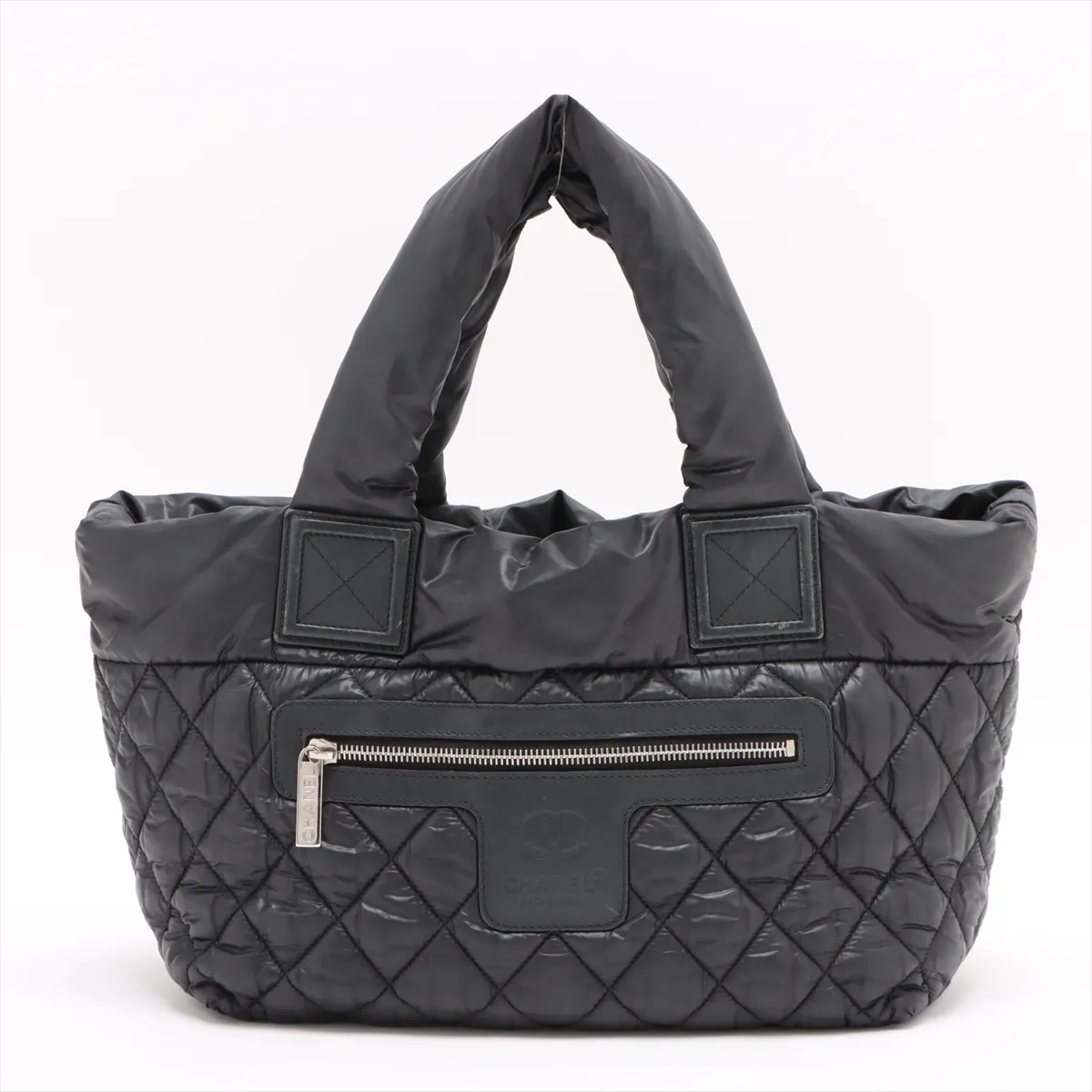 Coco Cocoon Nylon x Leather Tote Bag Black Silver Hardware 13655214 13th Series