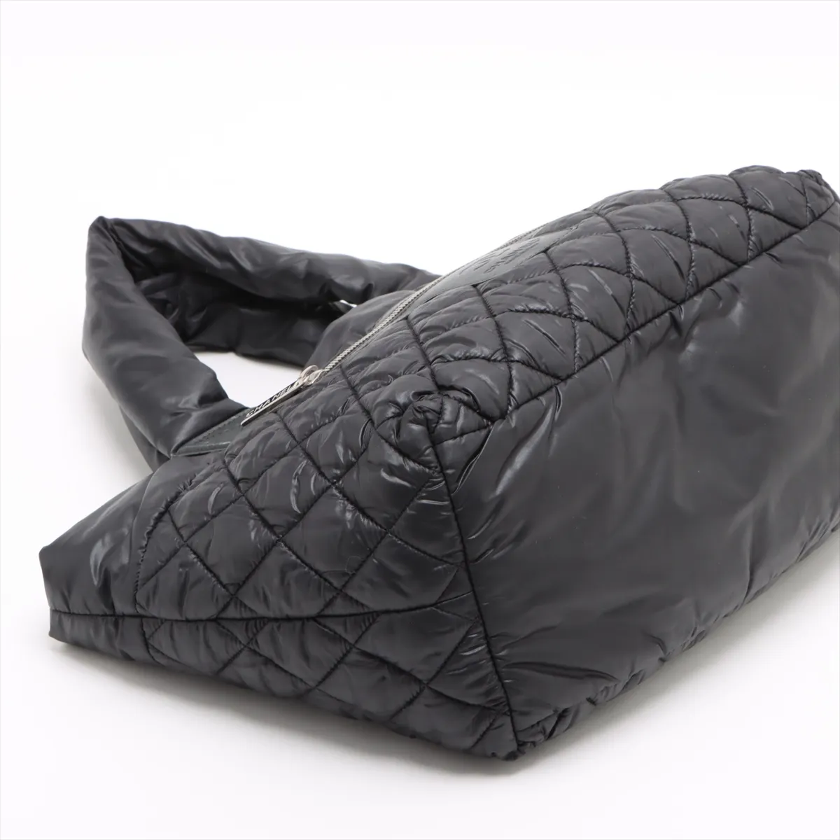 Coco Cocoon Nylon x Leather Tote Bag Black Silver Hardware 13655214 13th Series — view 4