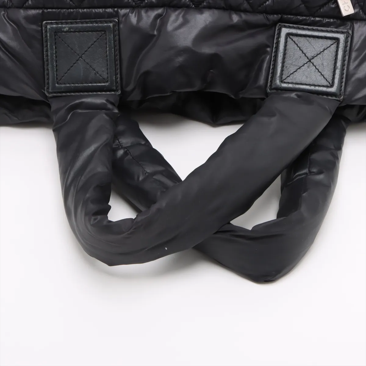 Coco Cocoon Nylon x Leather Tote Bag Black Silver Hardware 13655214 13th Series — view 5