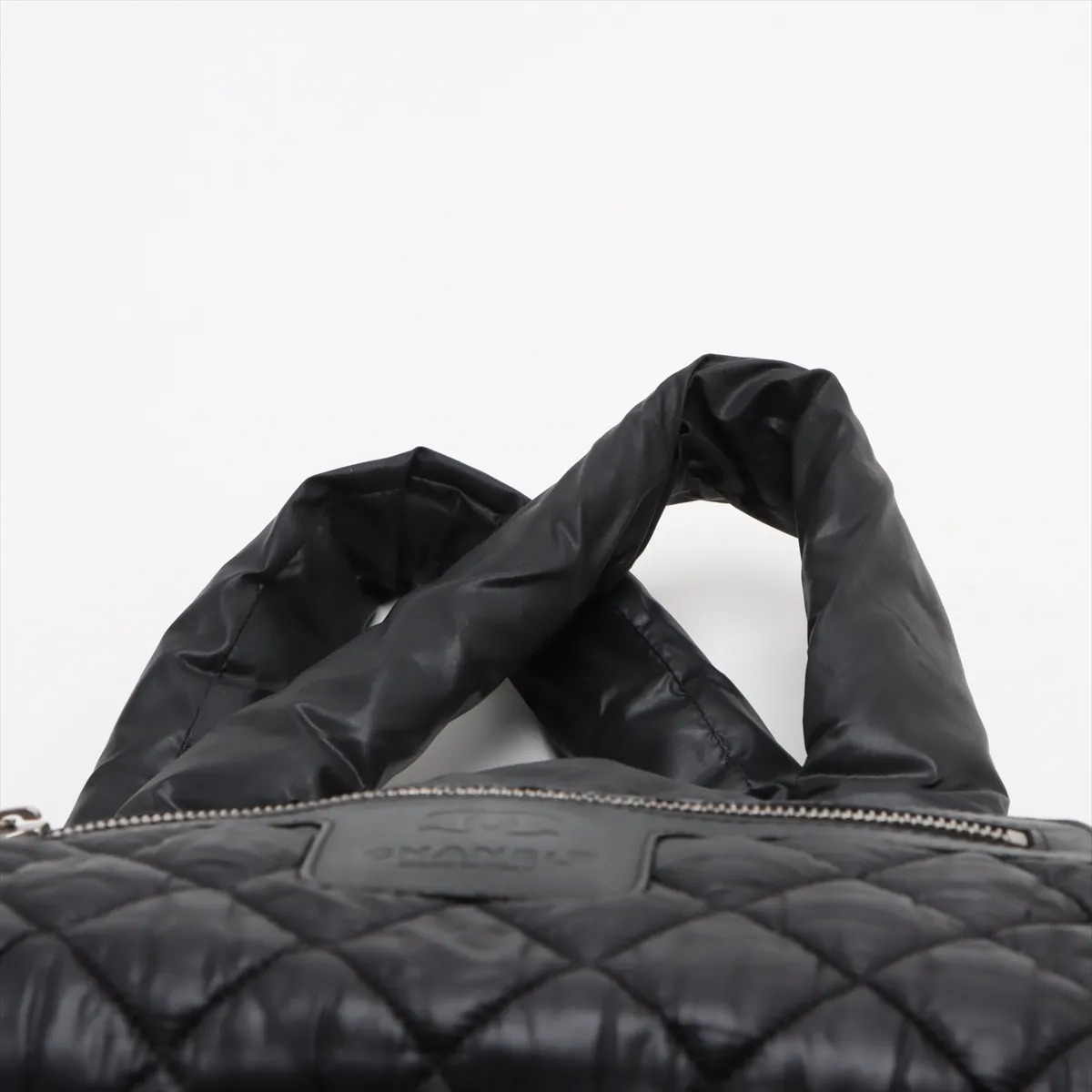 Coco Cocoon Nylon x Leather Tote Bag Black Silver Hardware 13655214 13th Series — view 6
