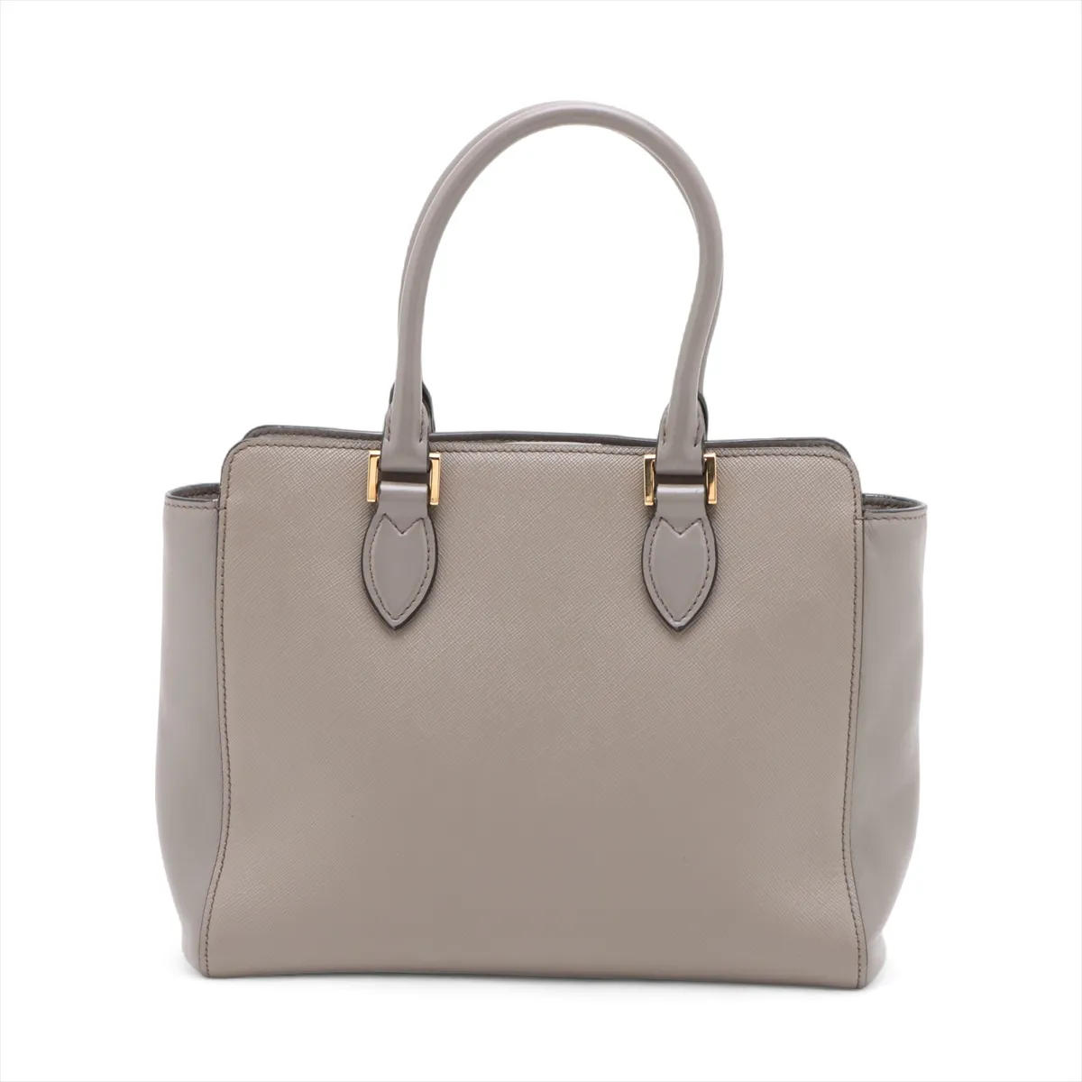 Saffiano Soft Leather 2-Way Handbag, Greige, 1BA113 — view 2