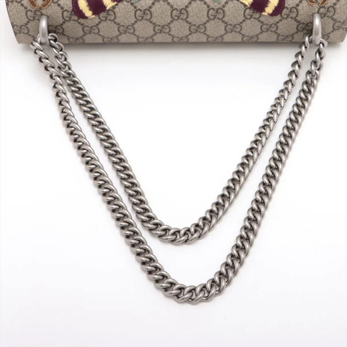 GG Supreme Dionysus PVC x Suede Chain Shoulder Bag Beige 403348 — view 5