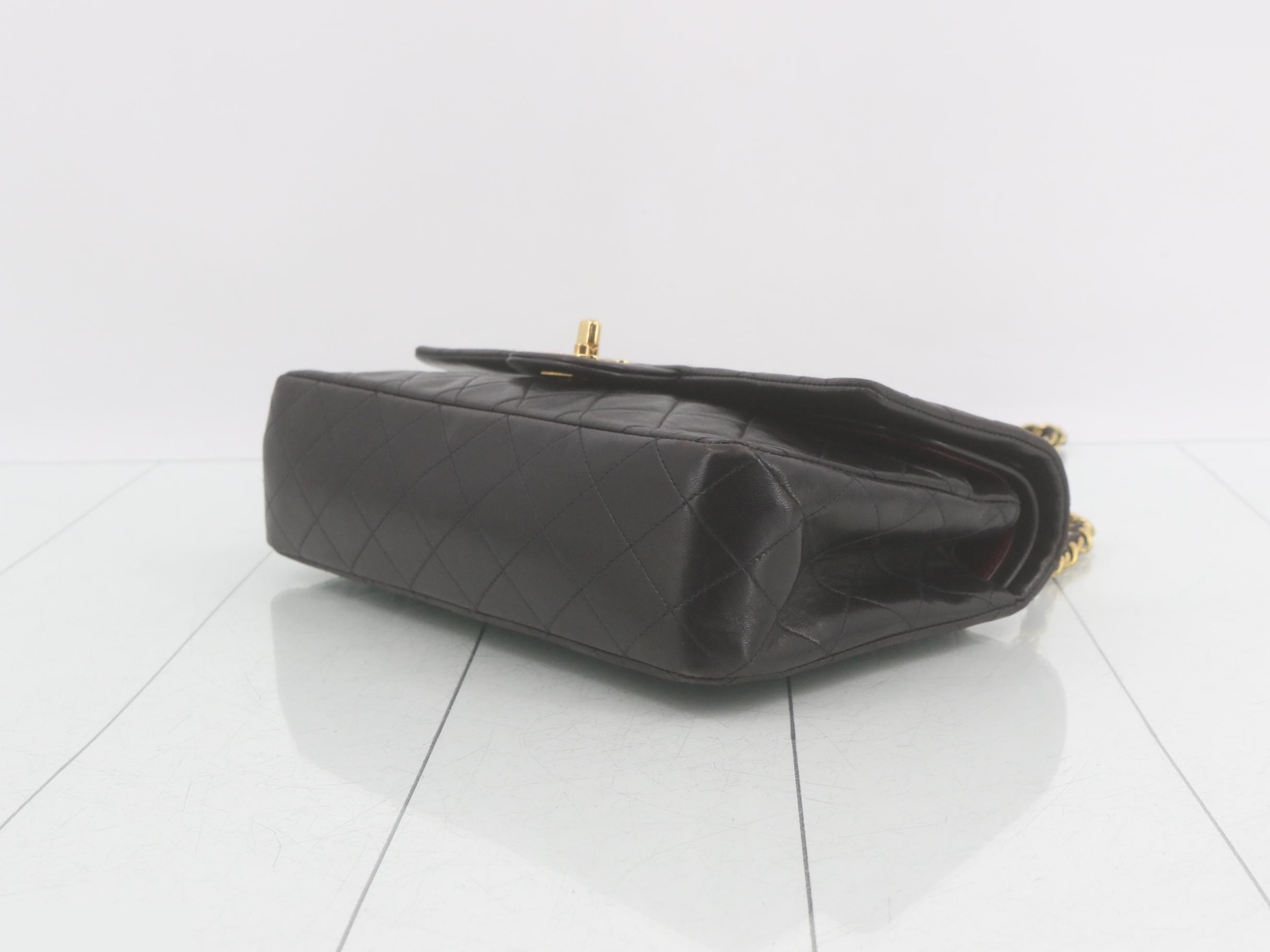 Matelassé Chain Shoulder Bag, Black — view 6