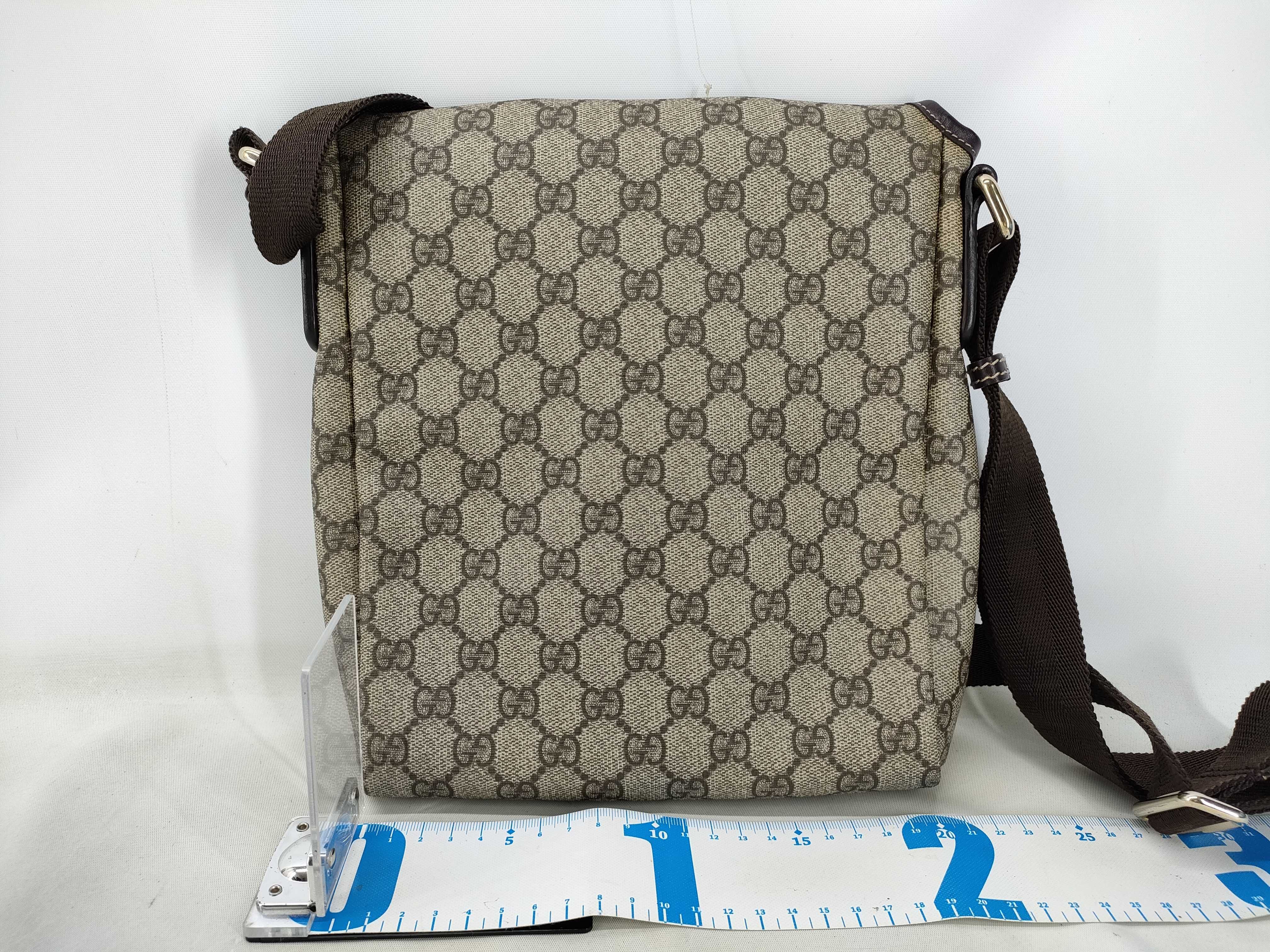 GG Supreme PVC x Leather Shoulder Bag, Beige, 223666 — view 2