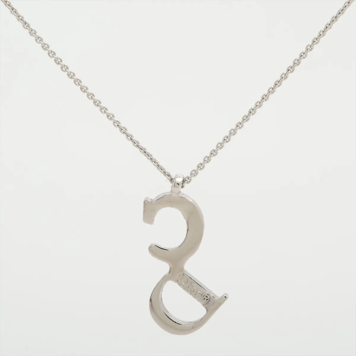CD Logo Necklace Metal Silver — view 2