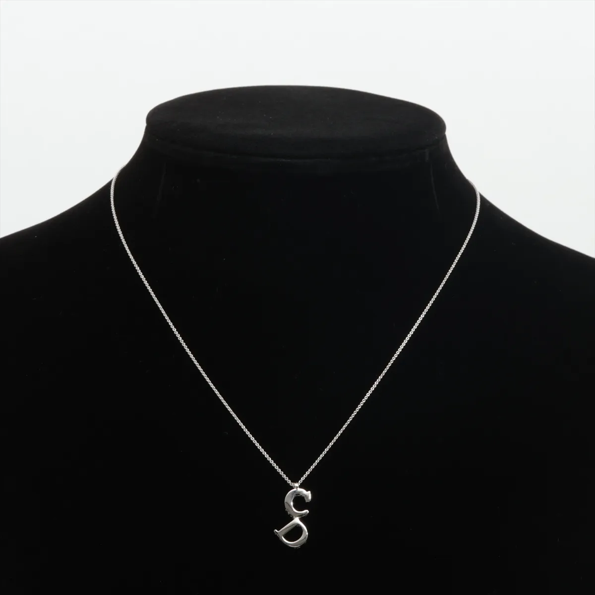 CD Logo Necklace Metal Silver — view 5