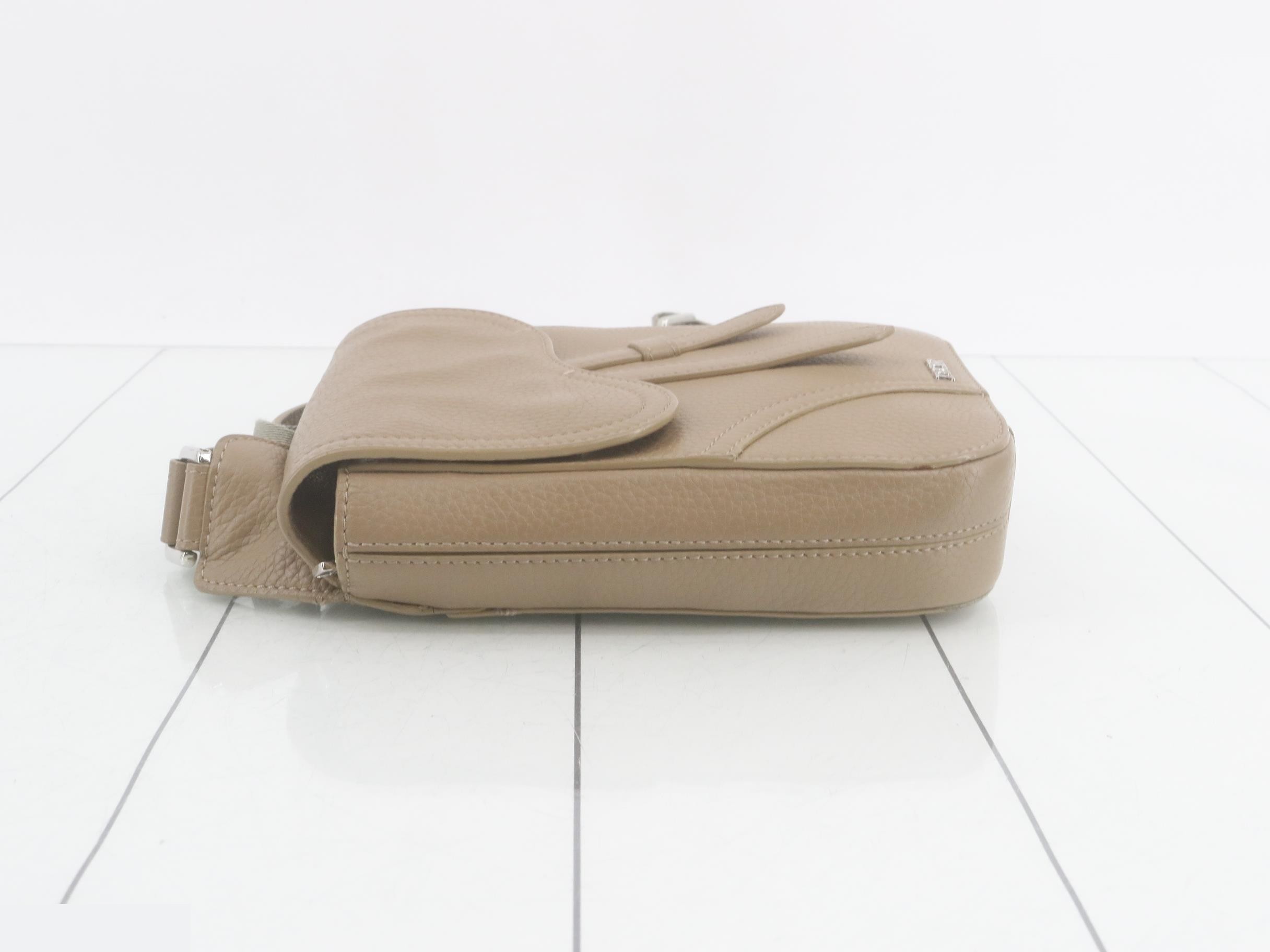 Saddle pouch leather shoulder bag — view 4