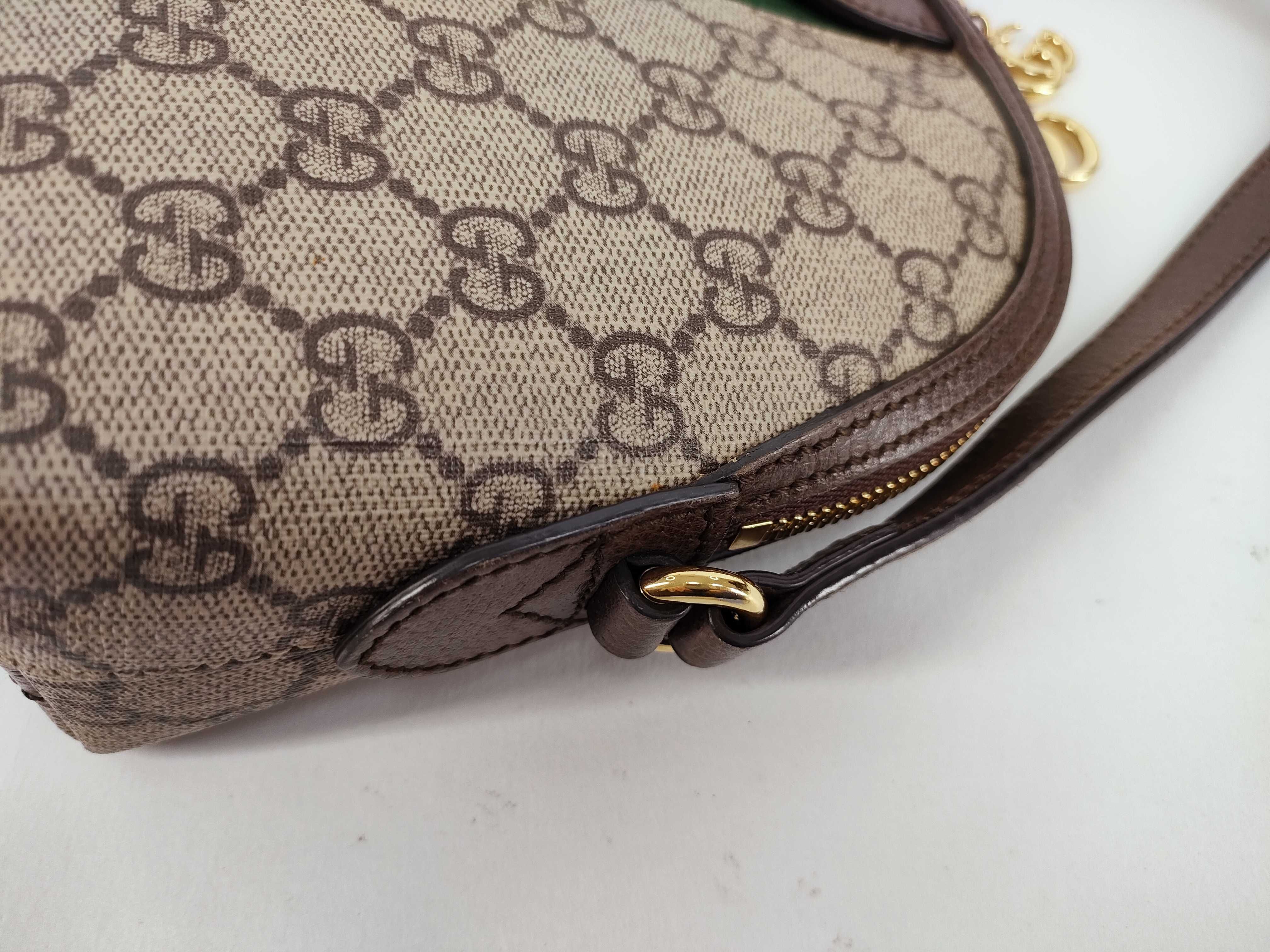 GG Supreme Ophidia PVC x Leather Black Shoulder Bag 499621 — view 4