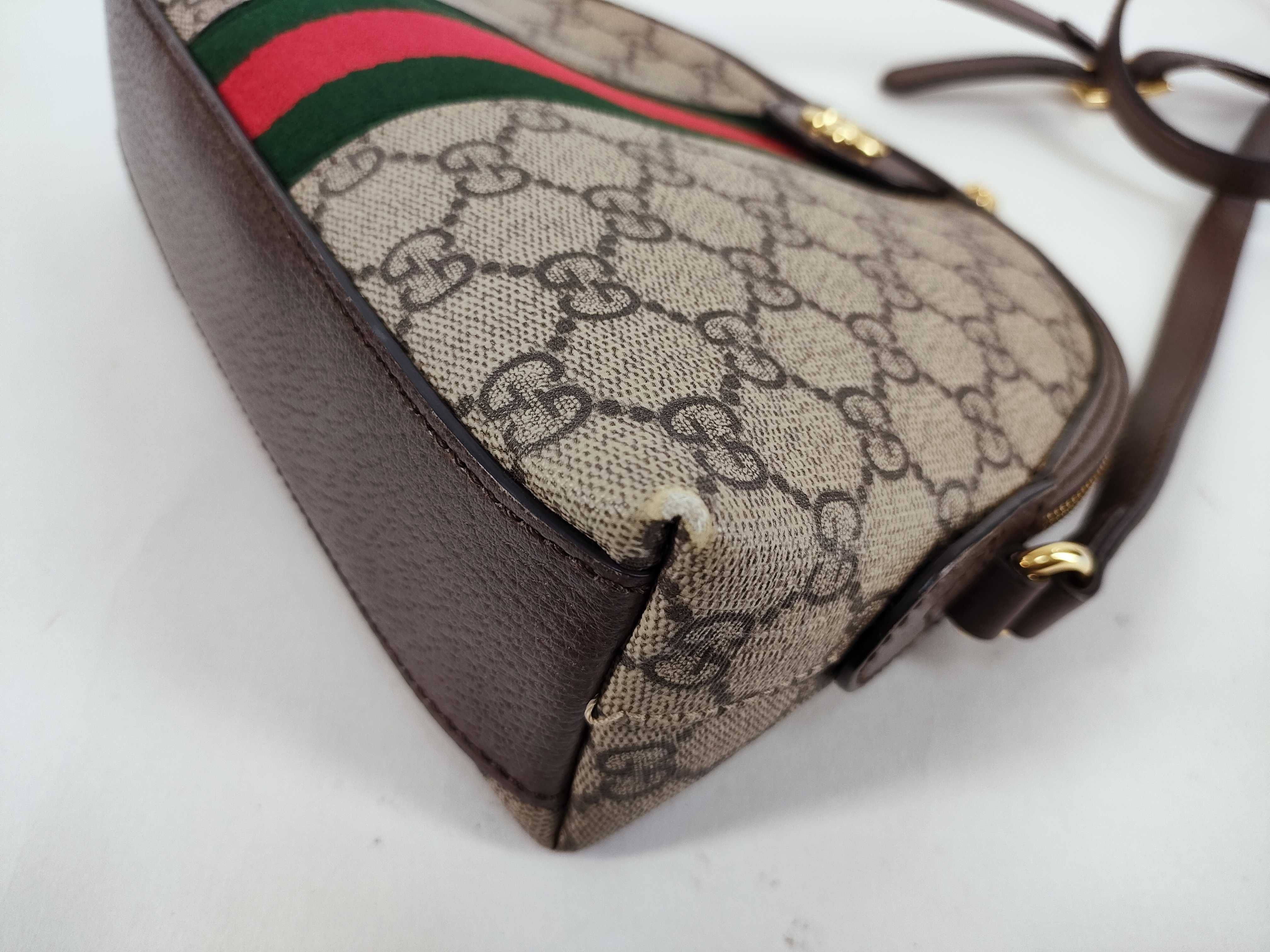GG Supreme Ophidia PVC x Leather Black Shoulder Bag 499621 — view 5