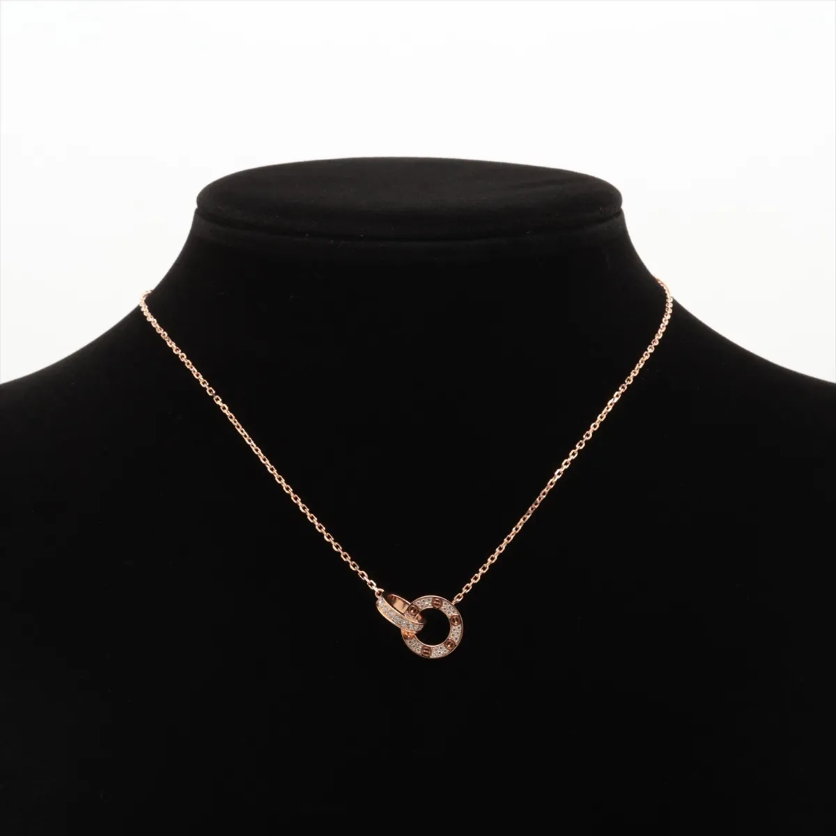Love Oval-Shaped Diamond Necklace, 750 (PG), 5.7g, OKX700 — view 5