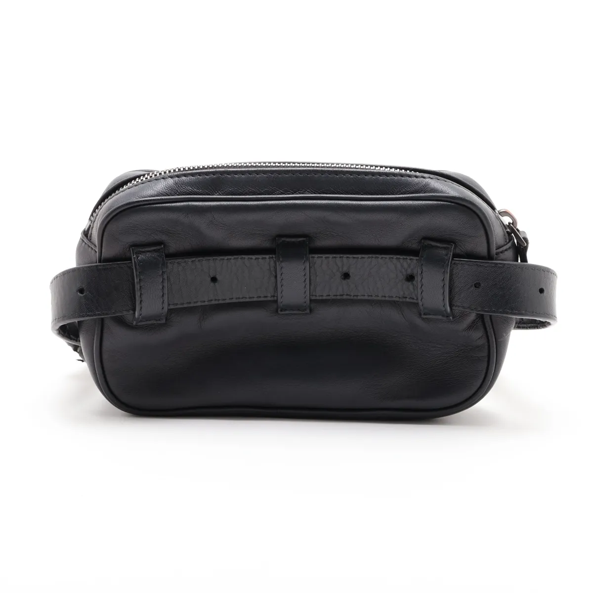 Intrecciato Leather Body Bag, Black — view 2