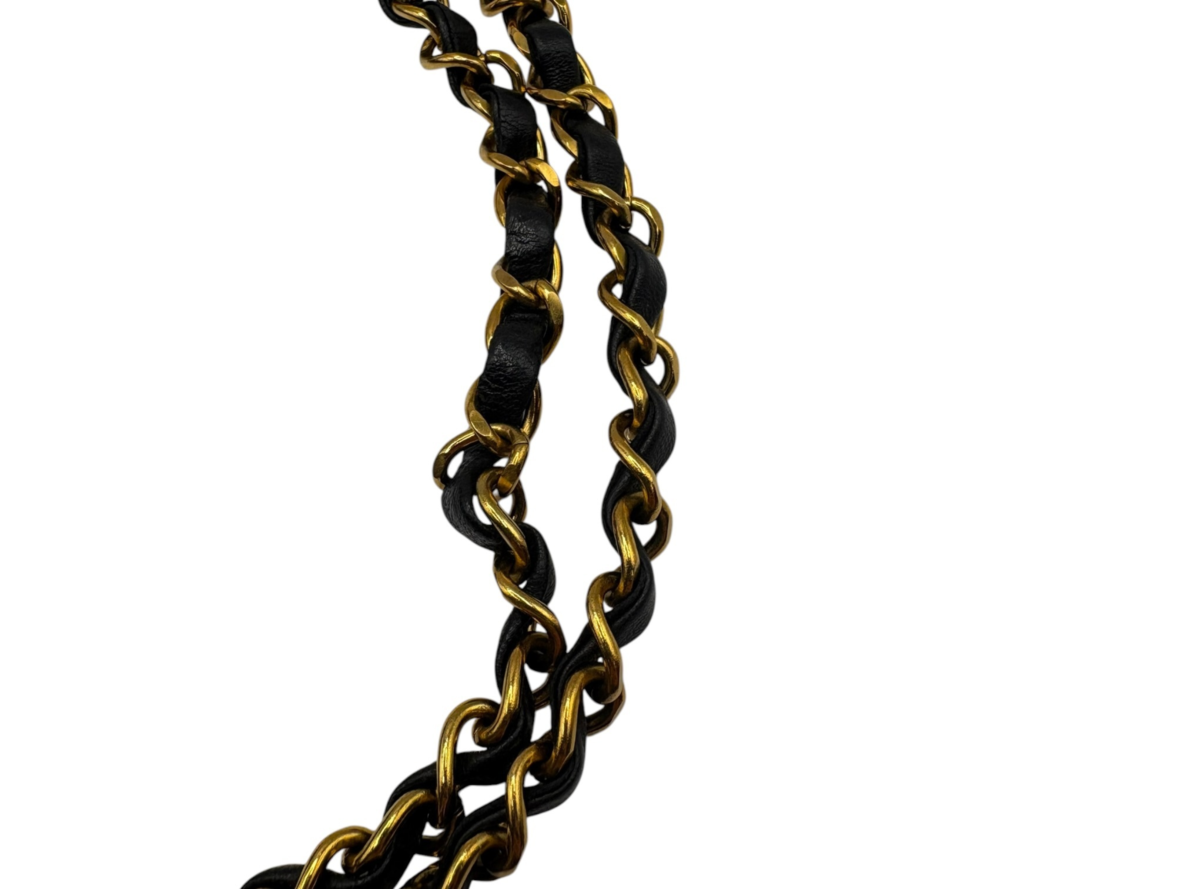 Matelassé 23 Lambskin Double Flap Double Chain Bag, Black with Gold Hardware, 2966727 (Serial Number 2, A01113), Shoulder Bag — view 12
