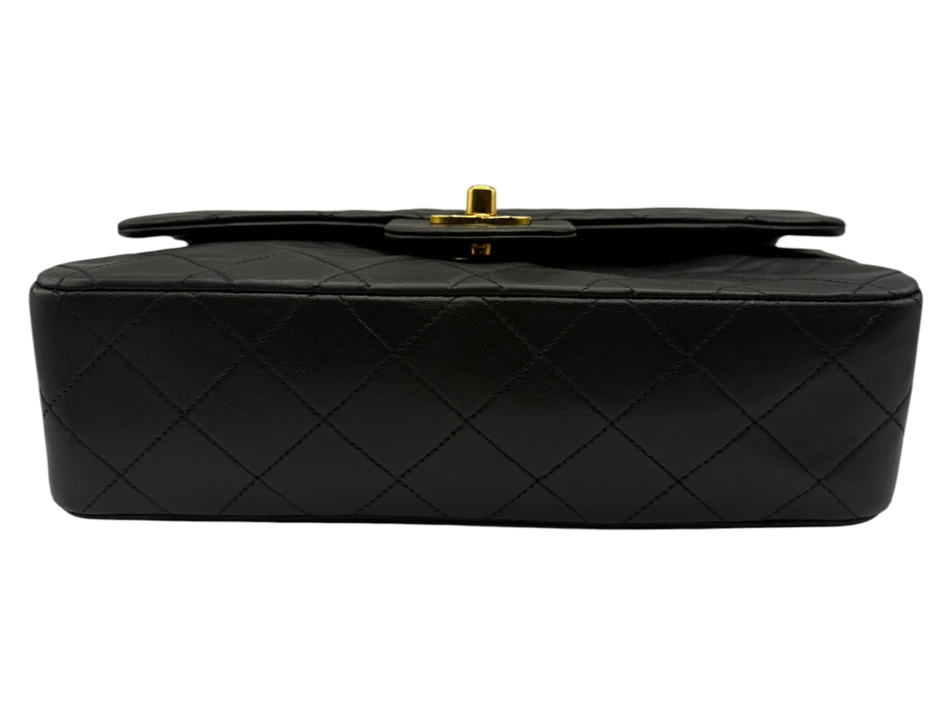 Matelassé 23 Lambskin Double Flap Double Chain Bag, Black with Gold Hardware, 2966727 (Serial Number 2, A01113), Shoulder Bag — view 5