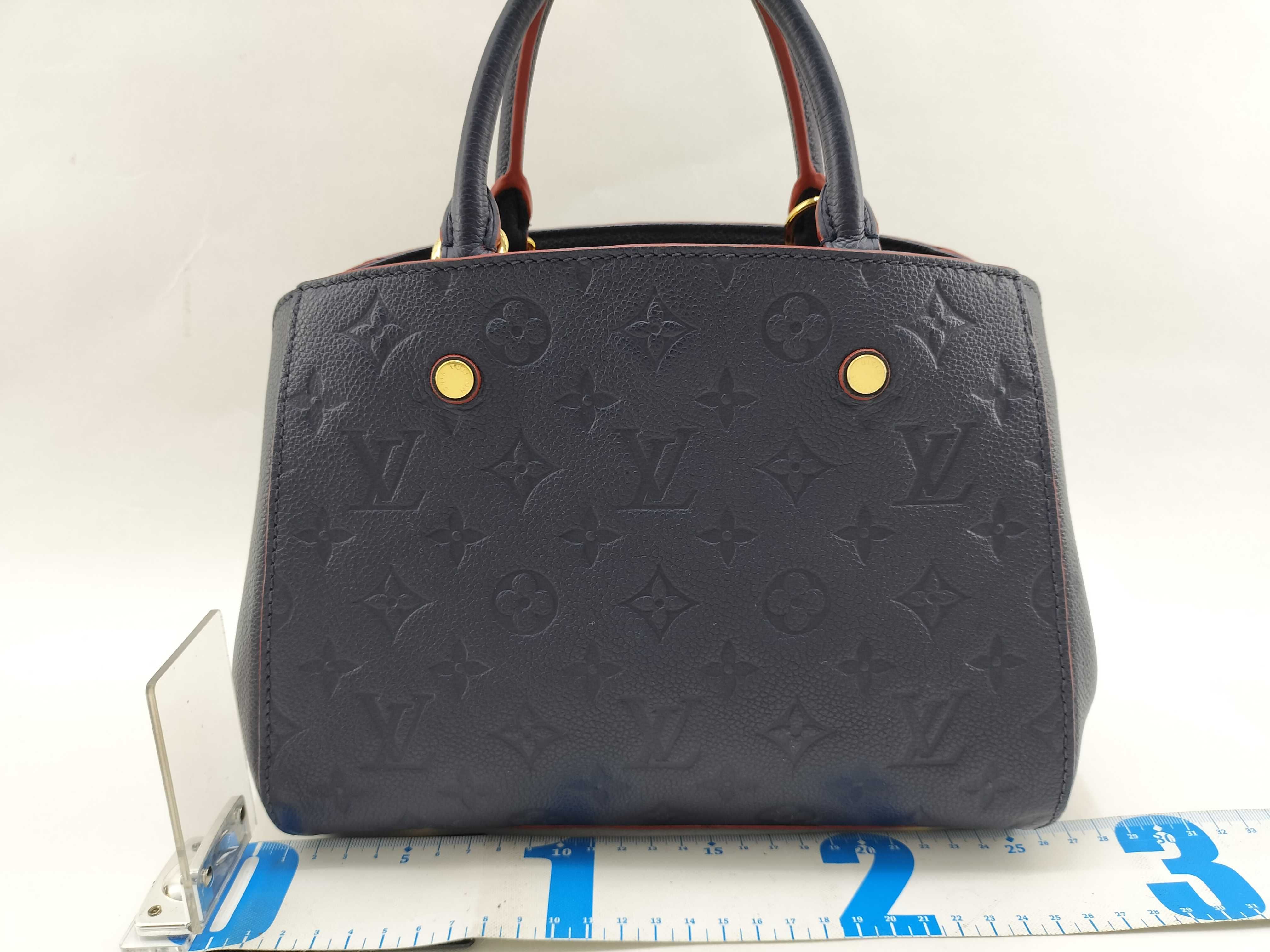 Monogram Empreinte Louis Vuitton Empreinte Montaigne BB Marine SP3196 Handbag Gold Hardware Handbag — view 2