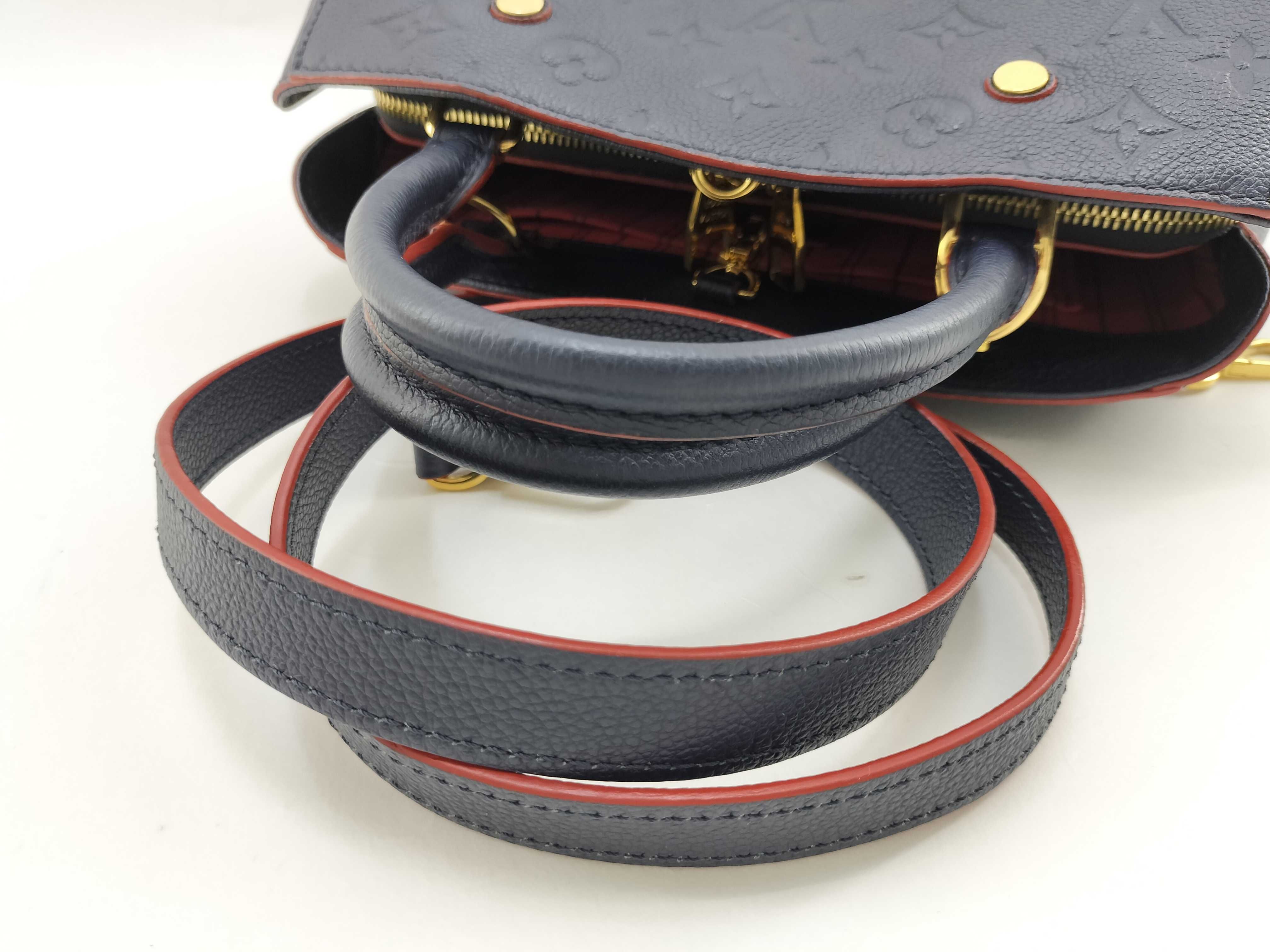 Monogram Empreinte Louis Vuitton Empreinte Montaigne BB Marine SP3196 Handbag Gold Hardware Handbag — view 8