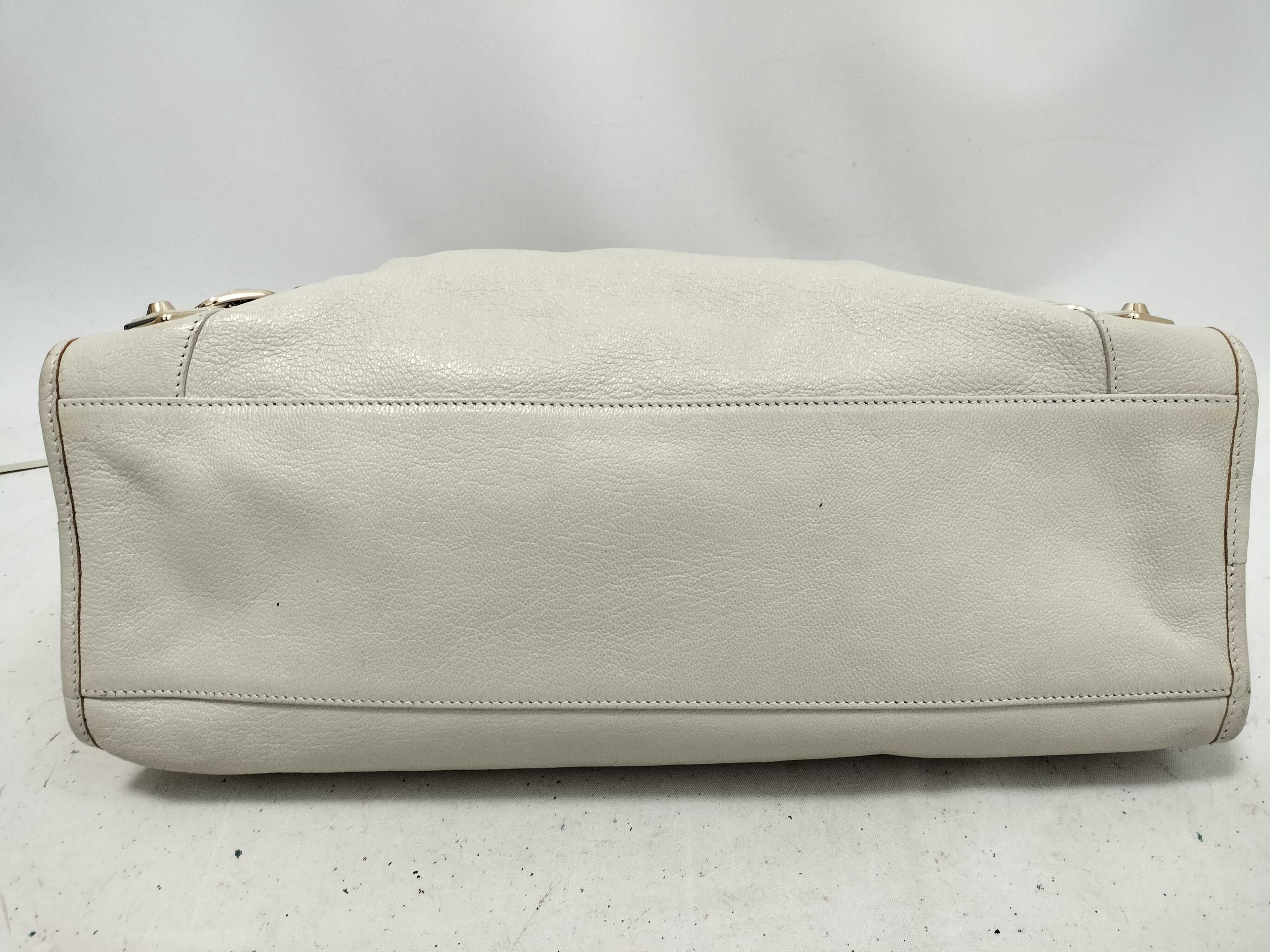 The City Balenciaga The City Leather 2-Way Handbag White 115748 One screw missing Handbag — view 9