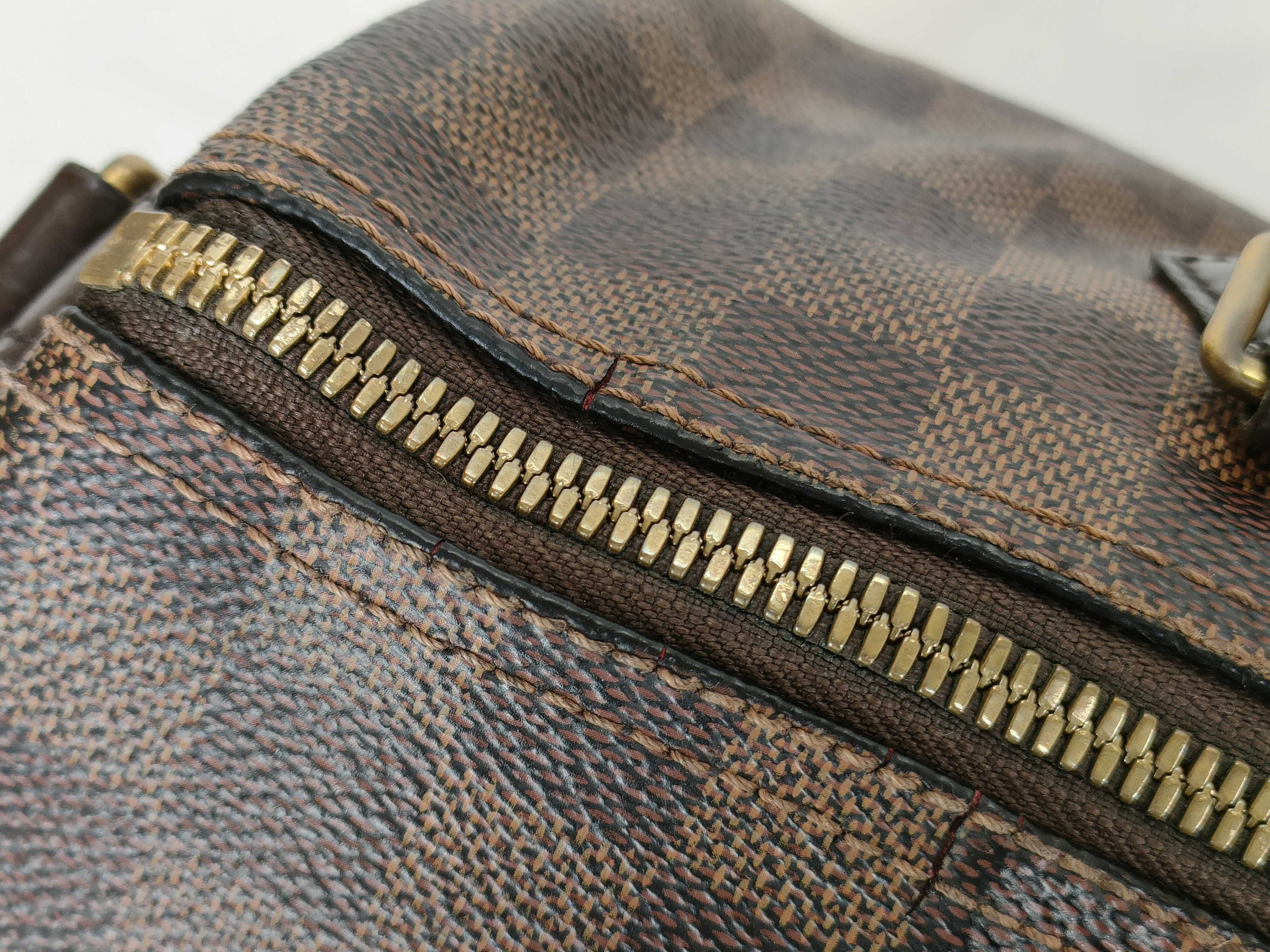 Damier PH- Damier Ebene Speedy 30 Hand Bag Brown Canvas Handbag — view 7