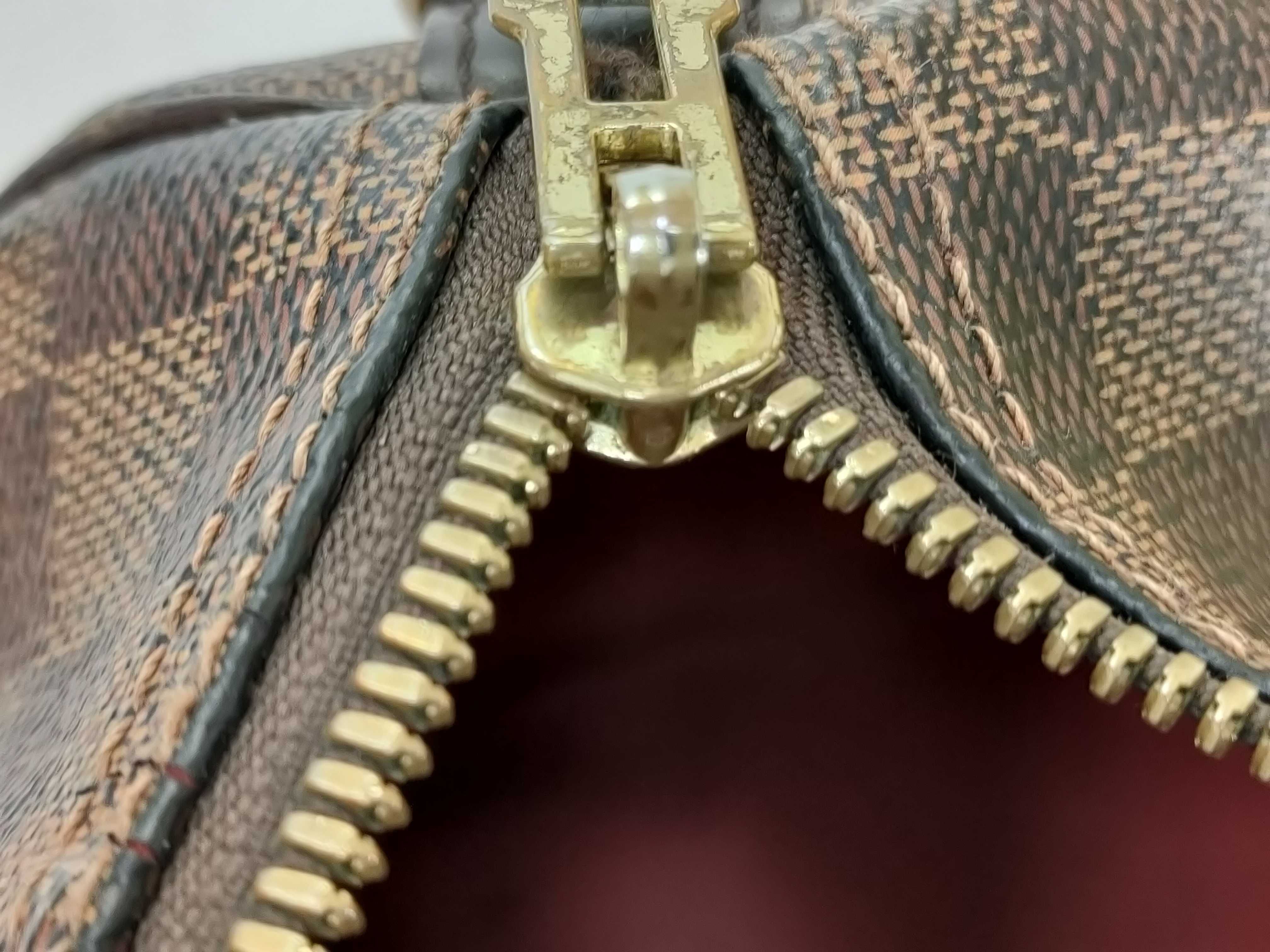 Damier PH- Damier Ebene Speedy 30 Hand Bag Brown Canvas Handbag — view 10